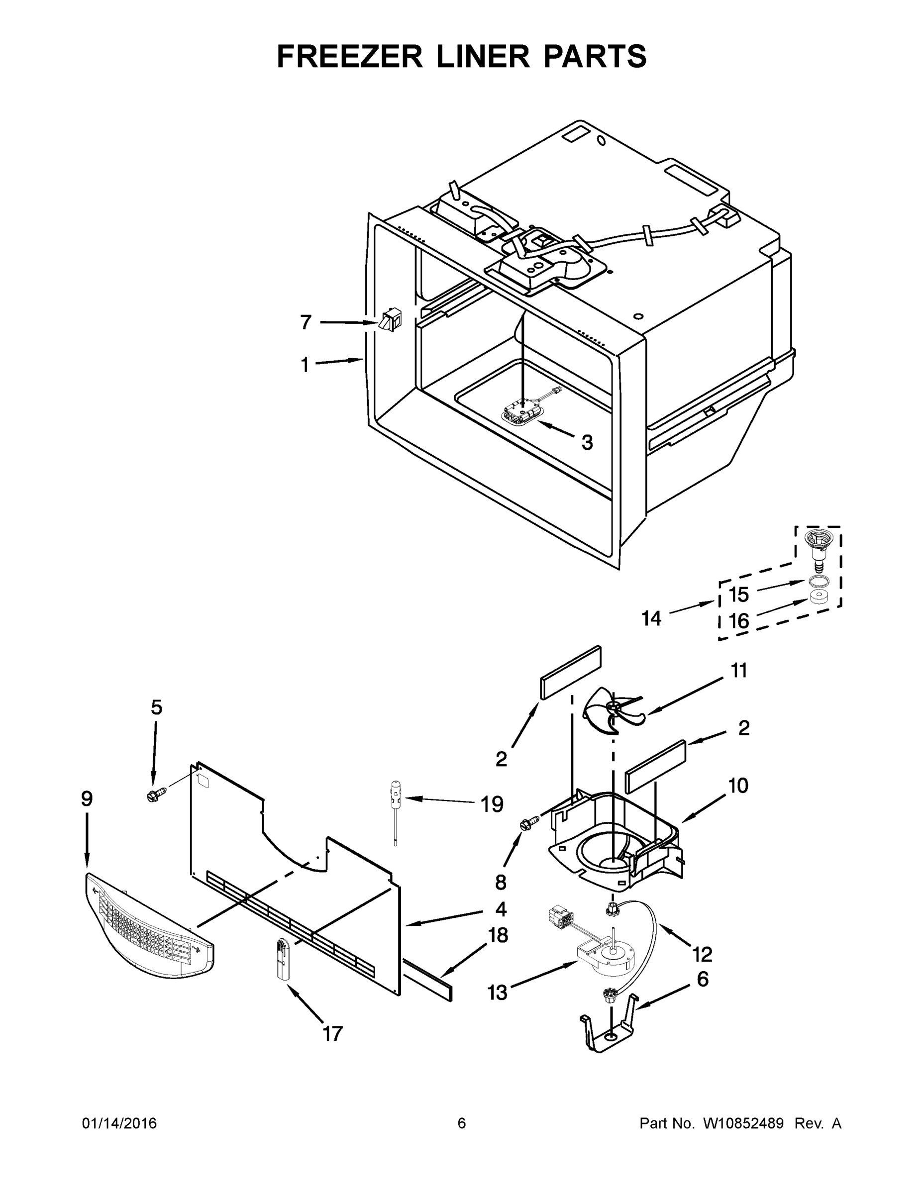 04 - FREEZER LINER PARTS