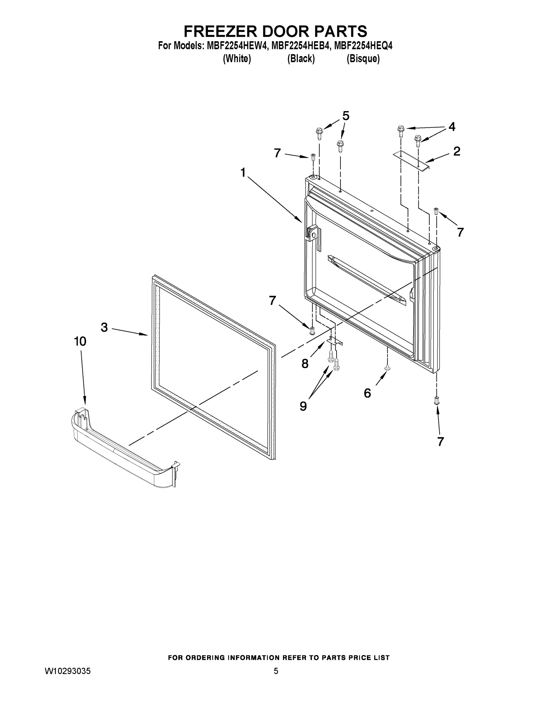 03 - FREEZER DOOR PARTS