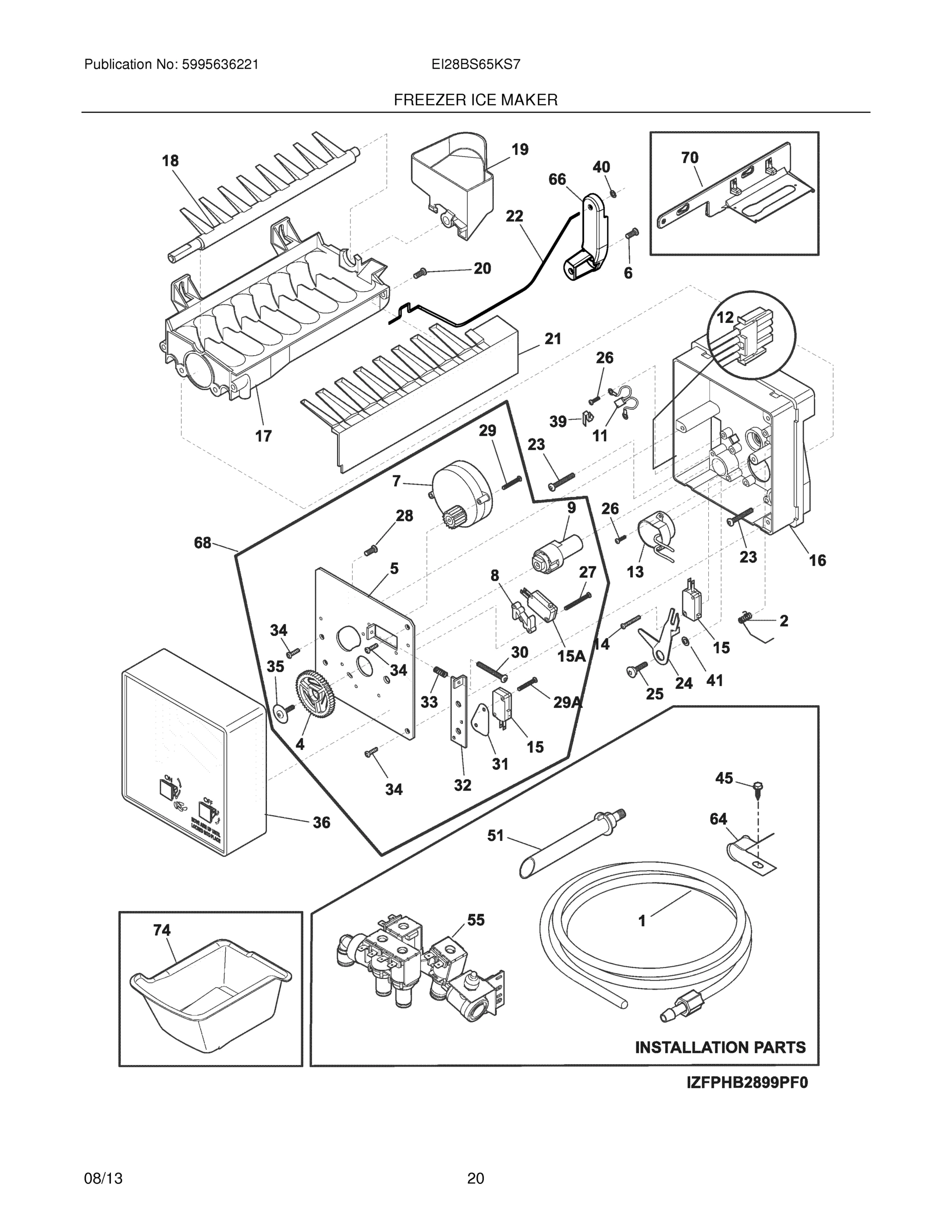 19 - FREEZER ICE MAKER