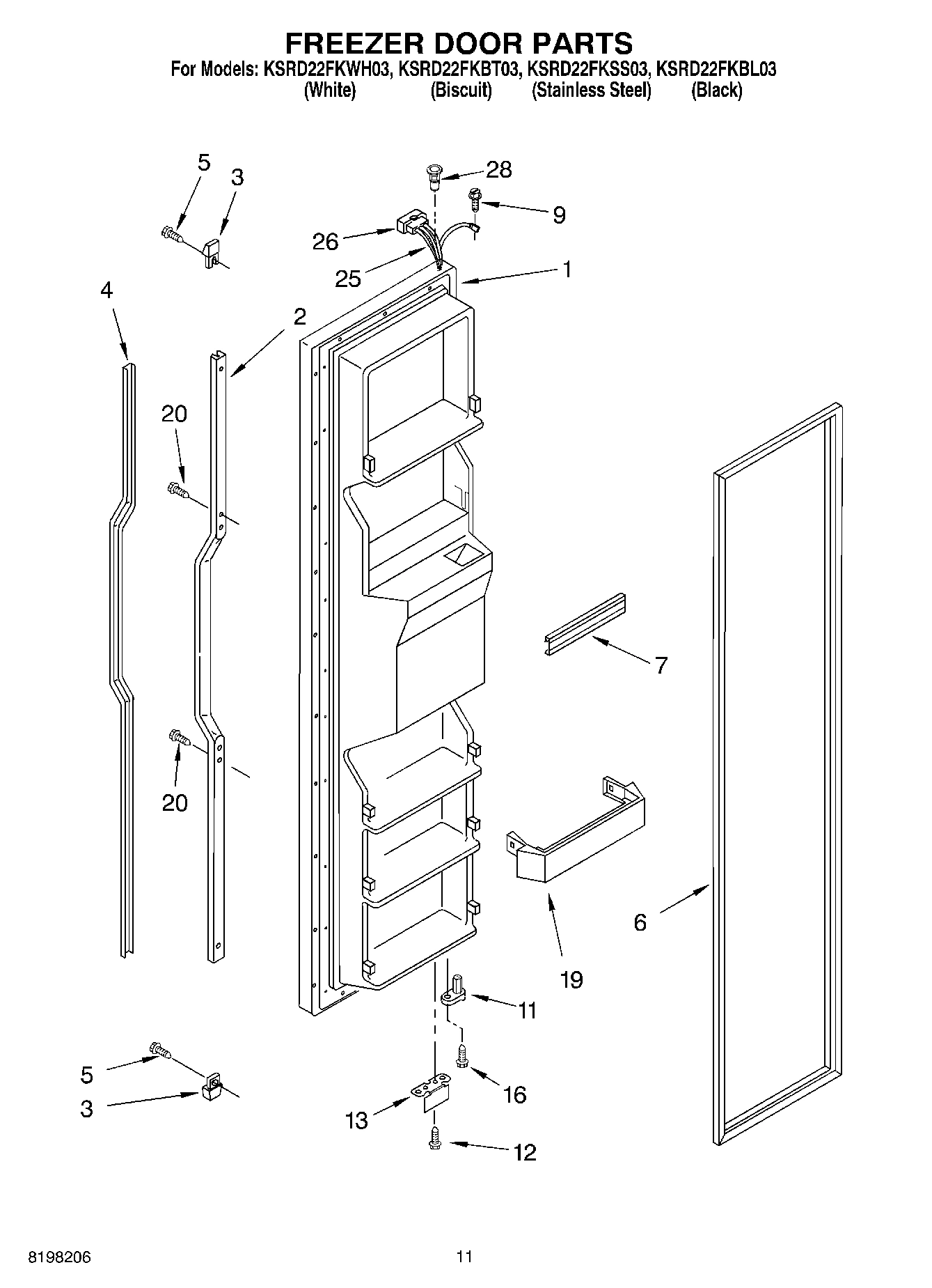 07 - FREEZER DOOR PARTS