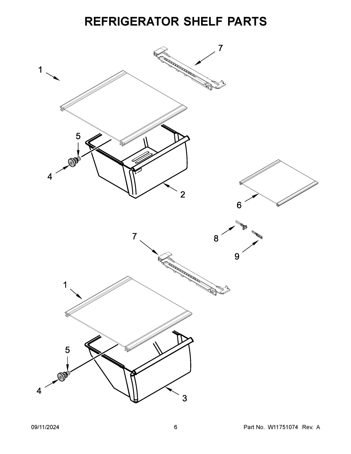 04 - REFRIGERATOR SHELF PARTS