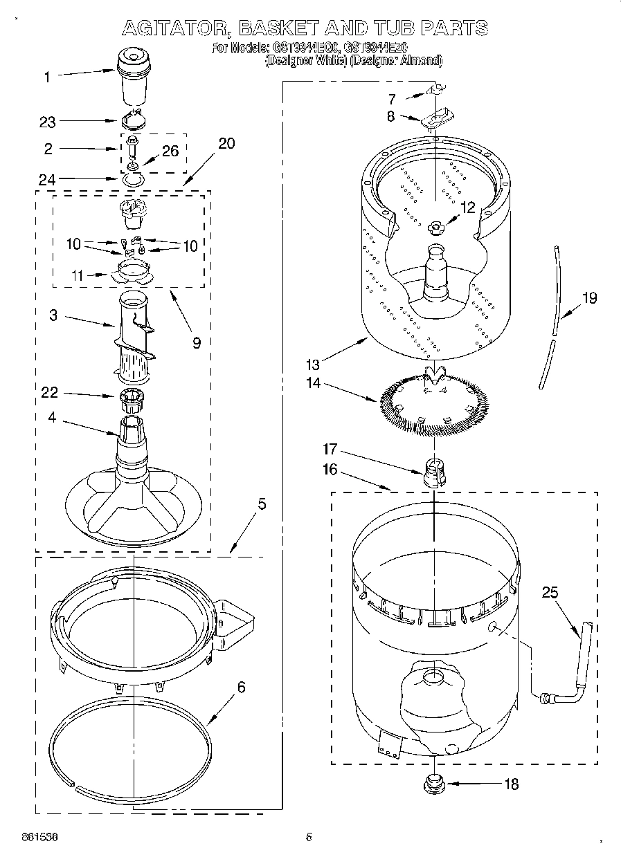 03 - AGITATOR, BASKET AND TUB