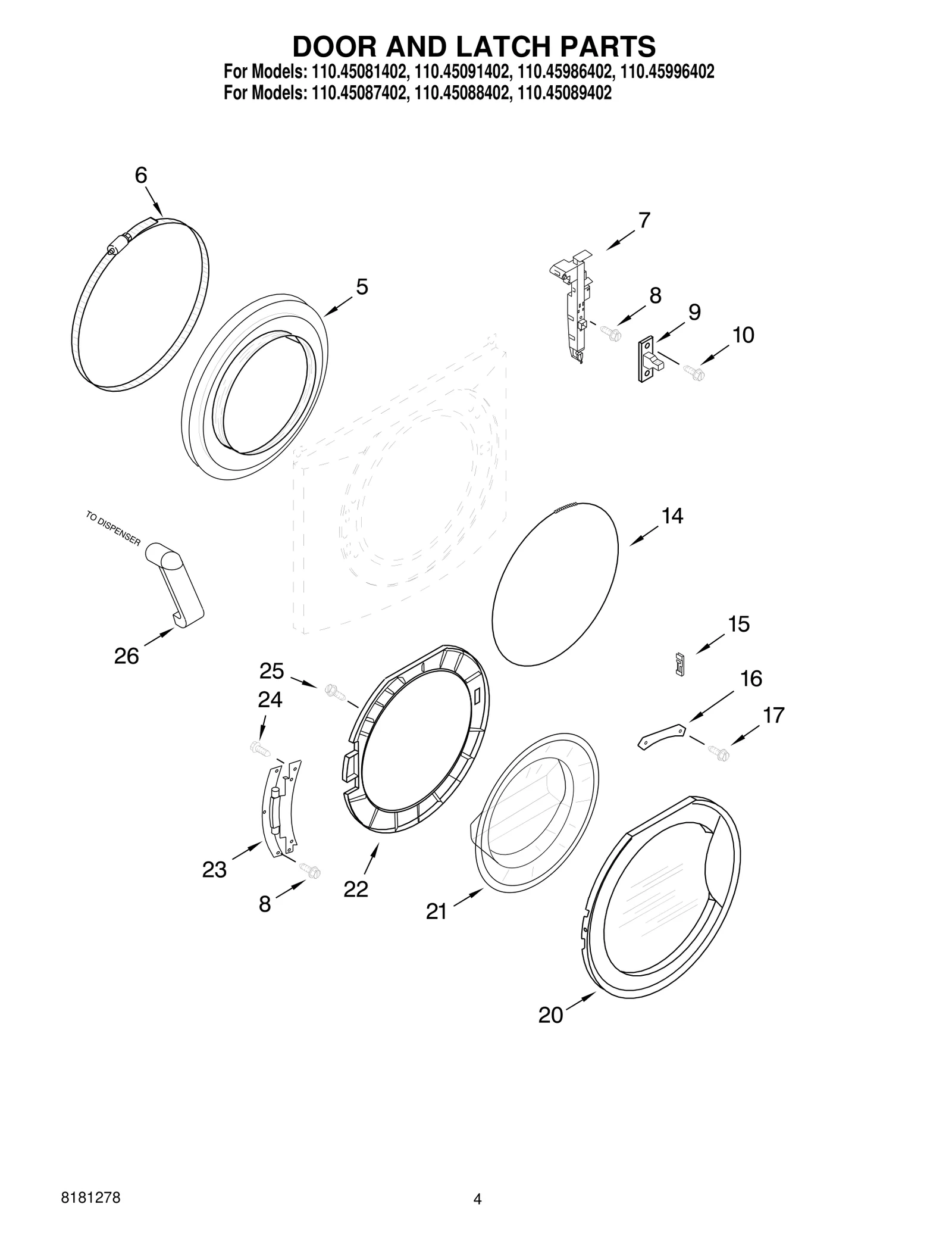 DOOR AND LATCH PARTS