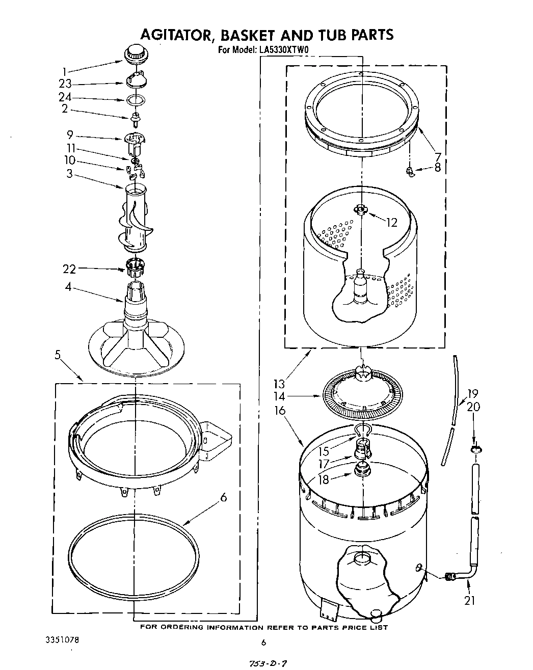 04 - AGITATOR, BASKET AND TUB