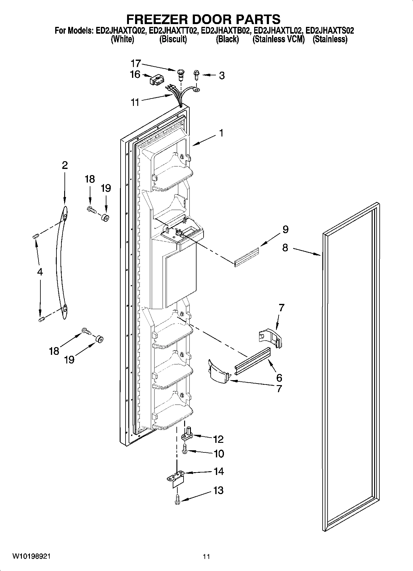 07 - FREEZER DOOR PARTS