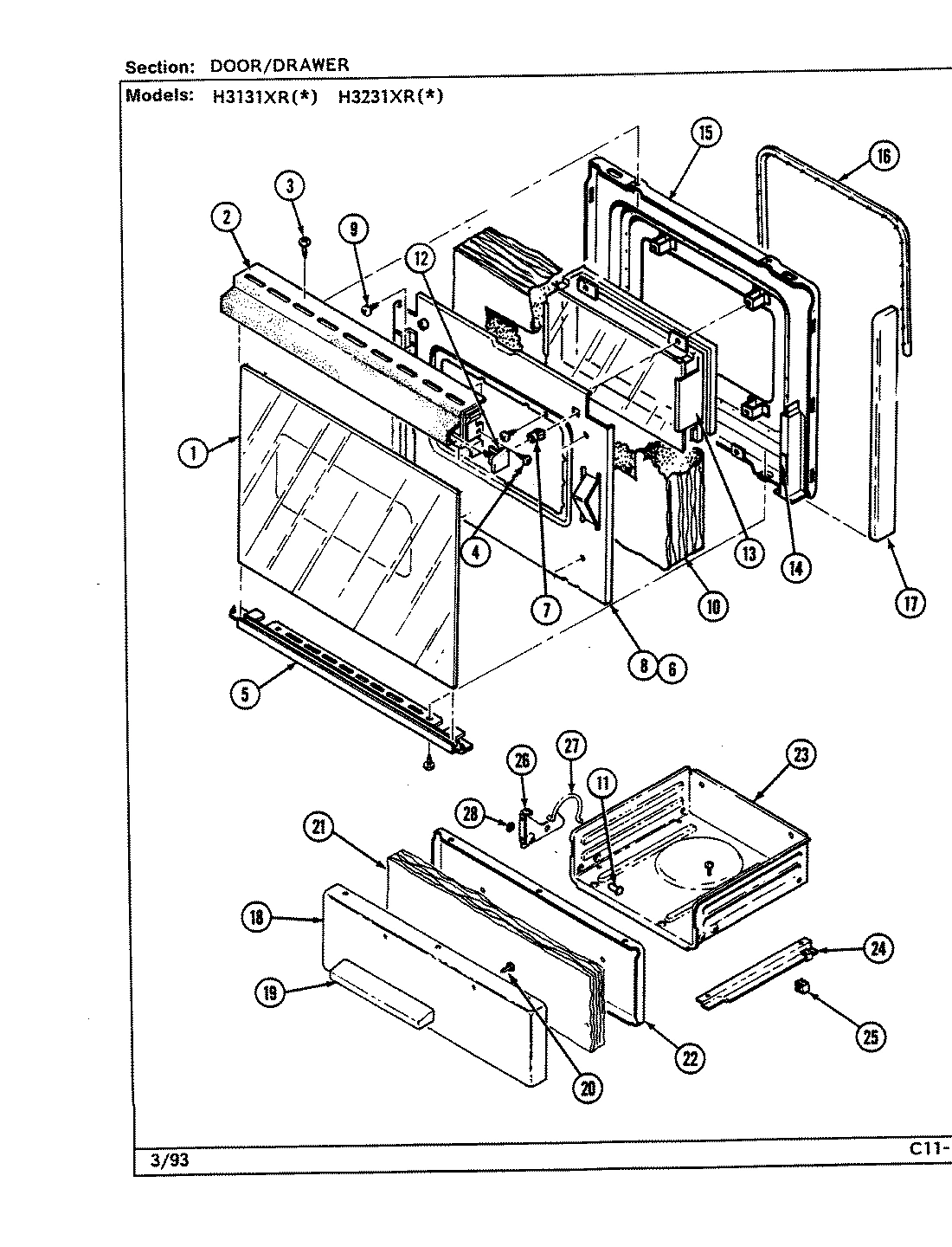 02 - DOOR/DRAWER (H3131XRx, H3231XRx)