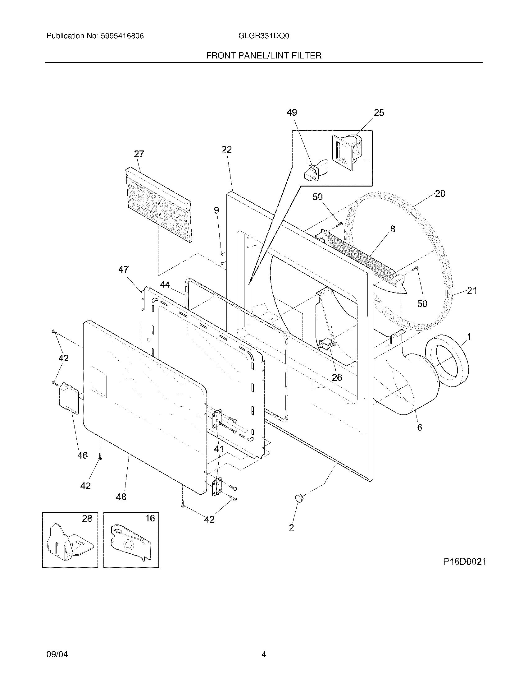 05 - FRONT PANEL/LINT FILTER