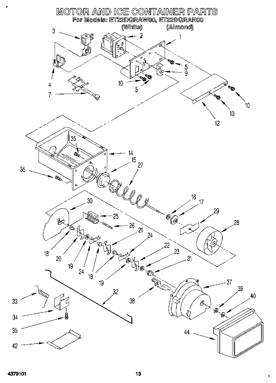 08 - MOTOR AND ICE CONTAINER