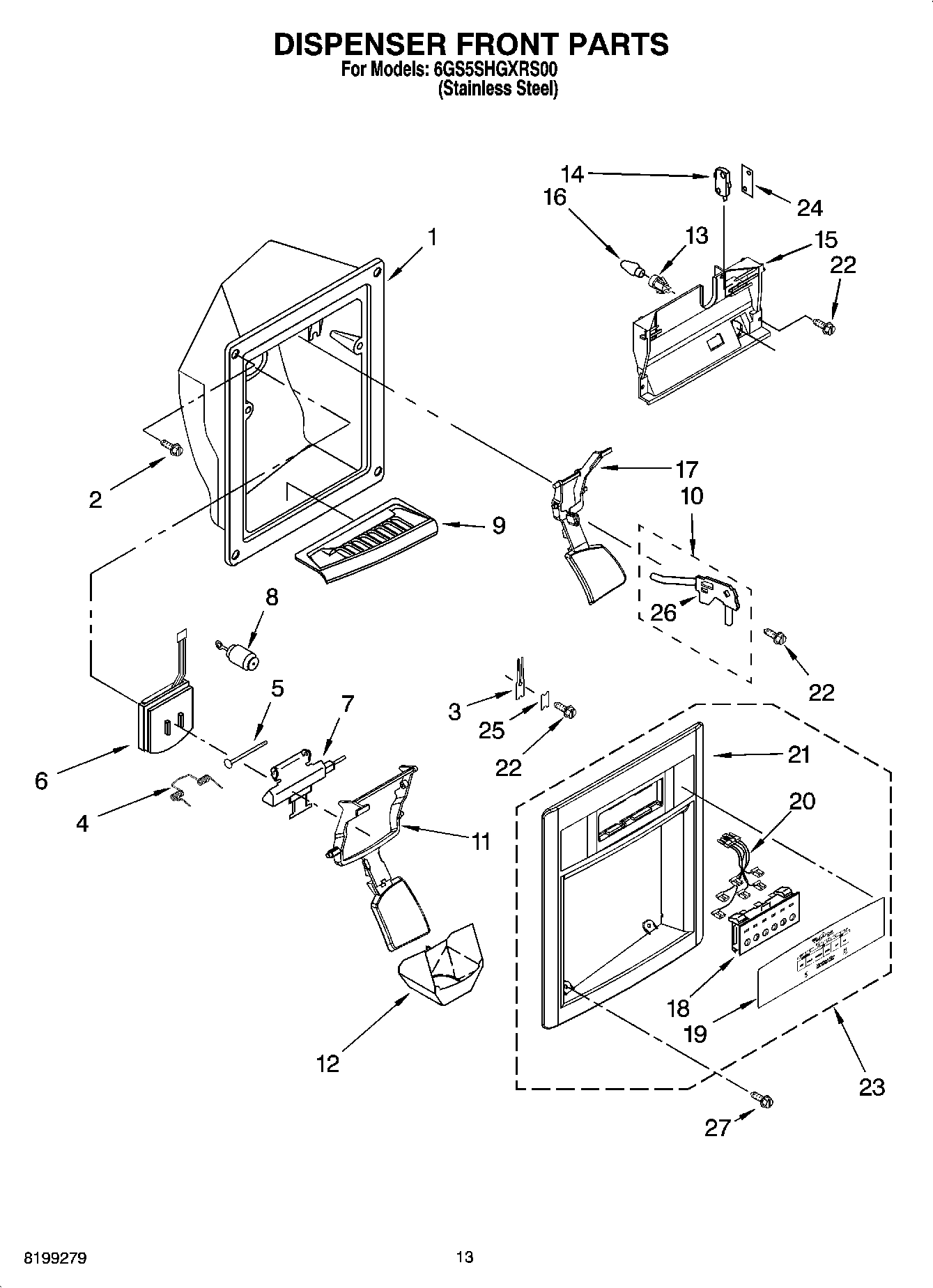08 - DISPENSER FRONT PARTS