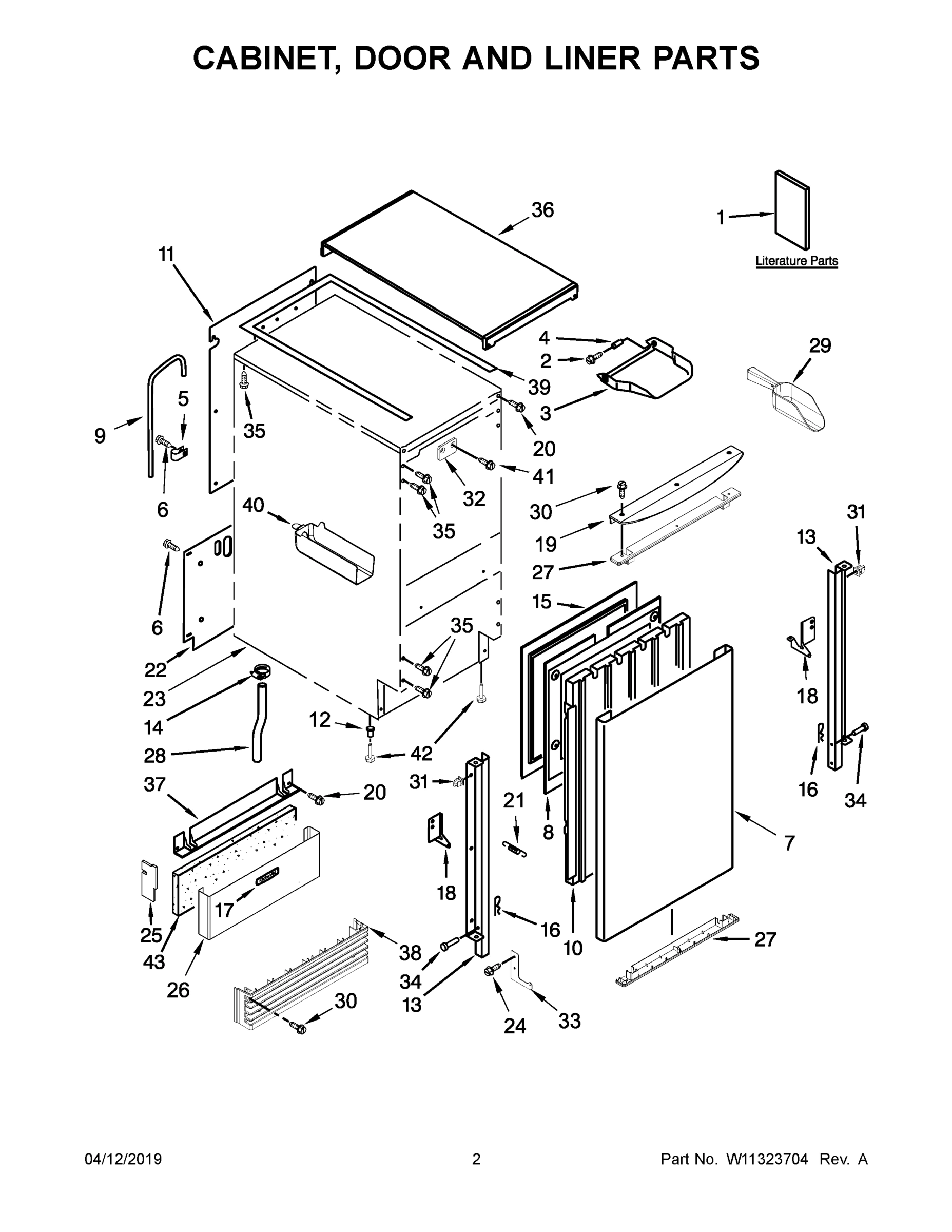 02 - CABINET, DOOR AND LINER PARTS