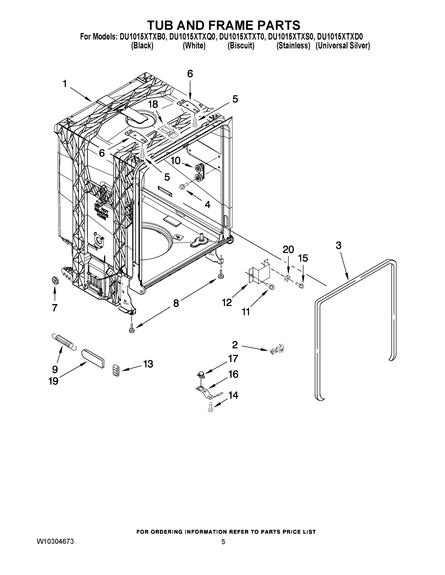 05 - TUB AND FRAME PARTS