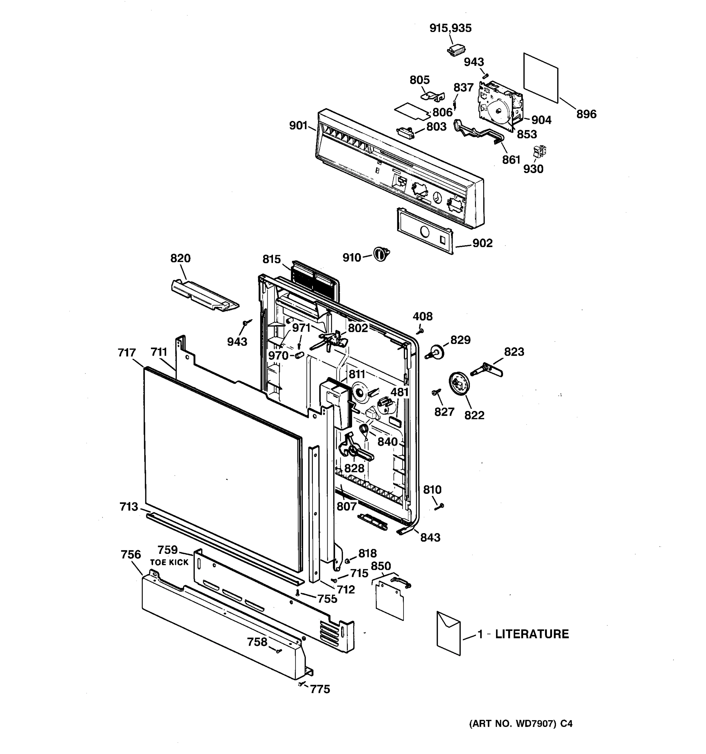 ESCUTCHEON & DOOR ASSEMBLY