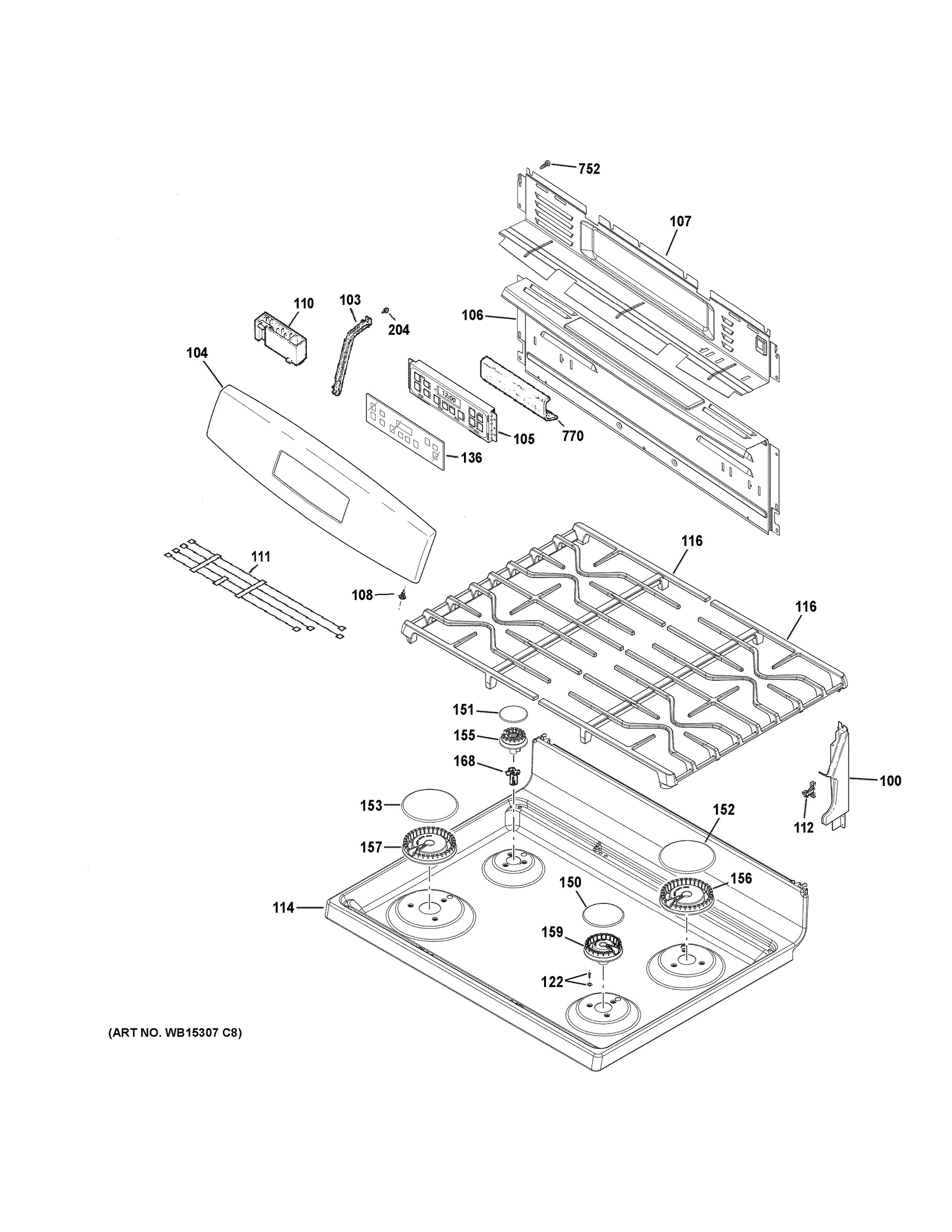 CONTROL PANEL & COOKTOP