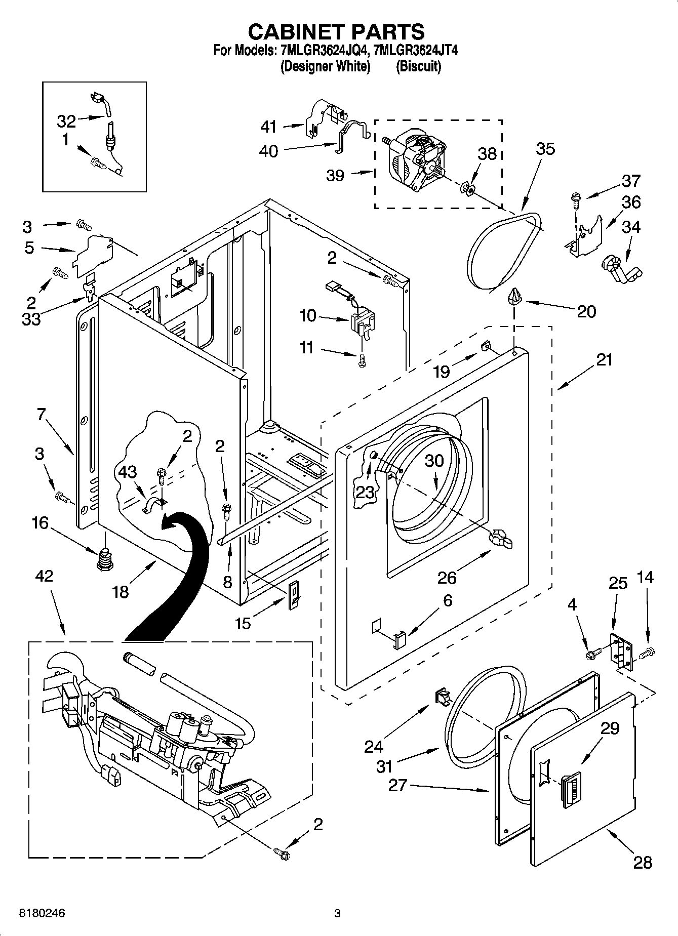 02 - CABINET PARTS OPTIONAL PARTS (NOT INCLUDED)