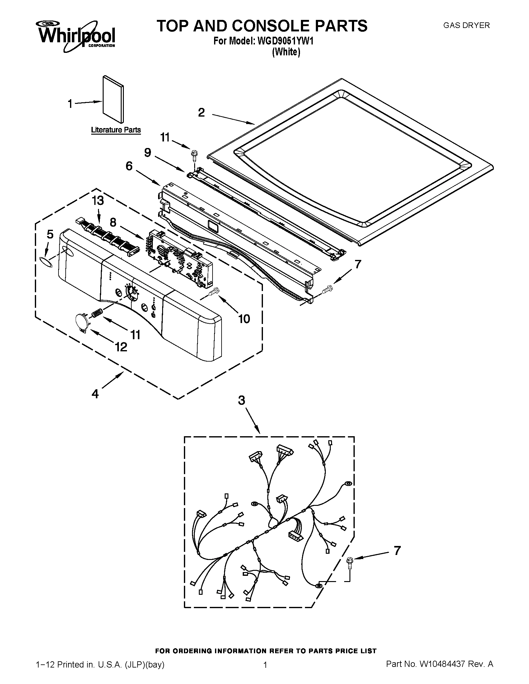 01 - TOP AND CONSOLE PARTS