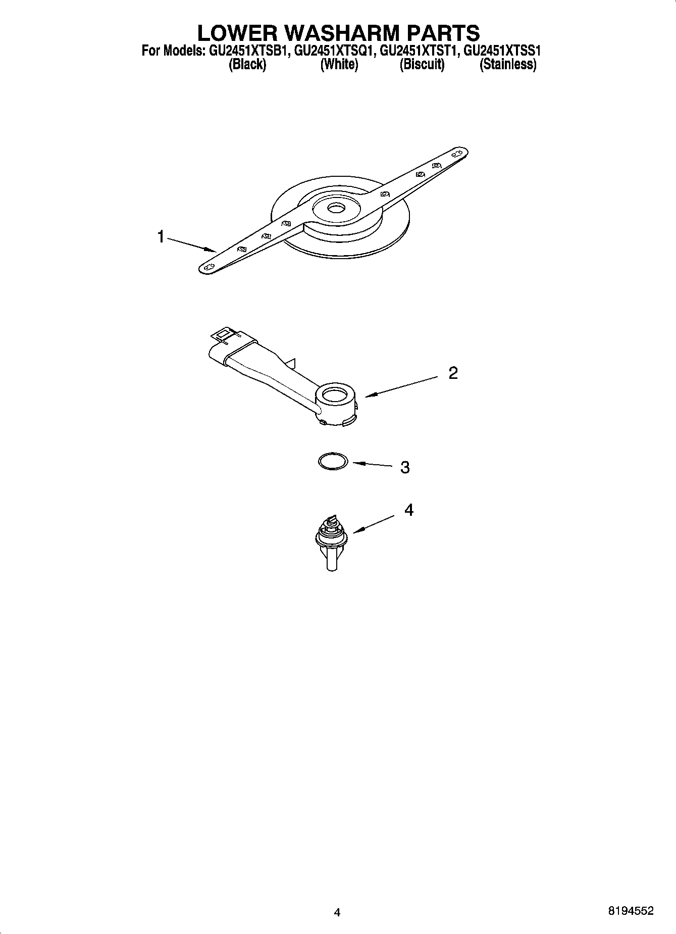 04 - LOWER WASHARM PARTS