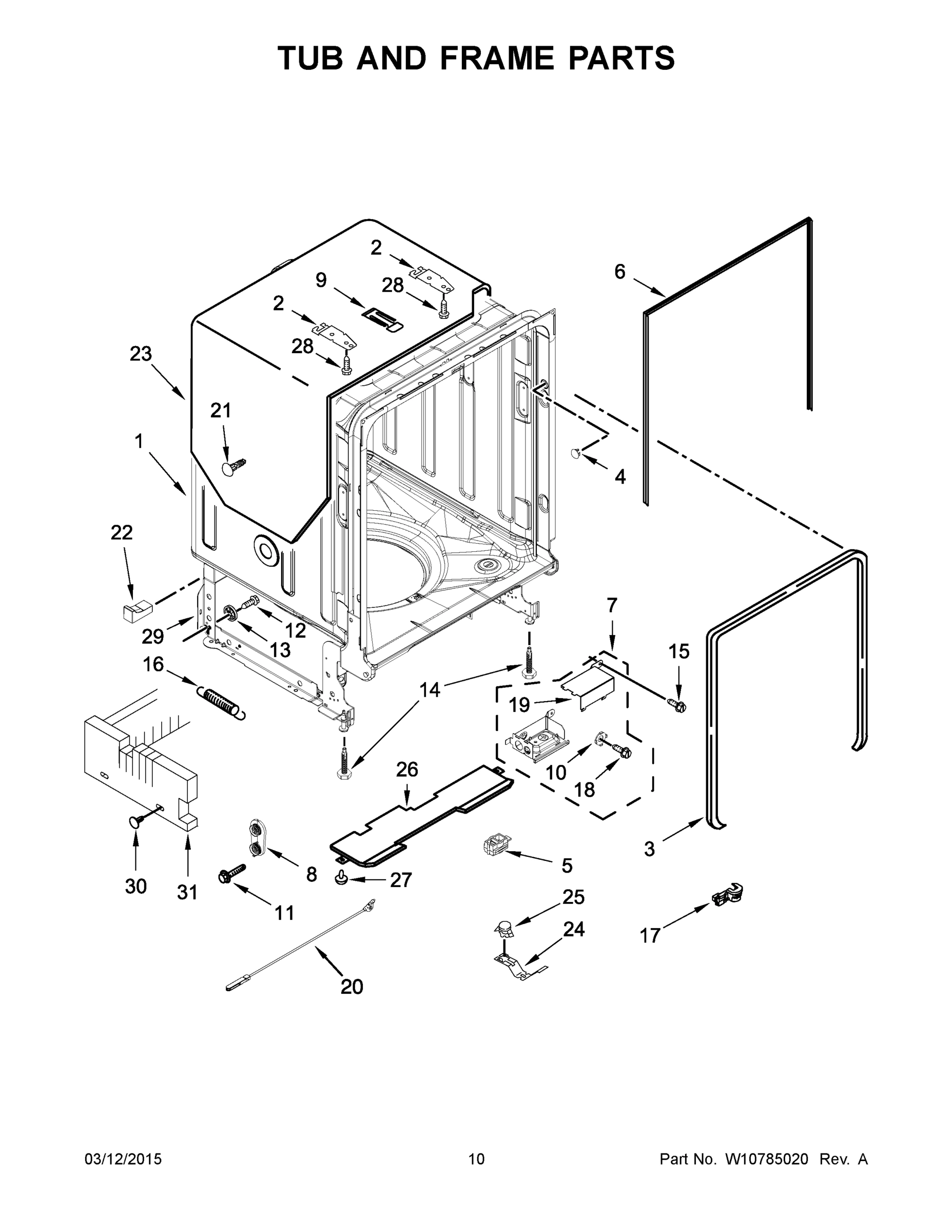 06 - TUB AND FRAME PARTS