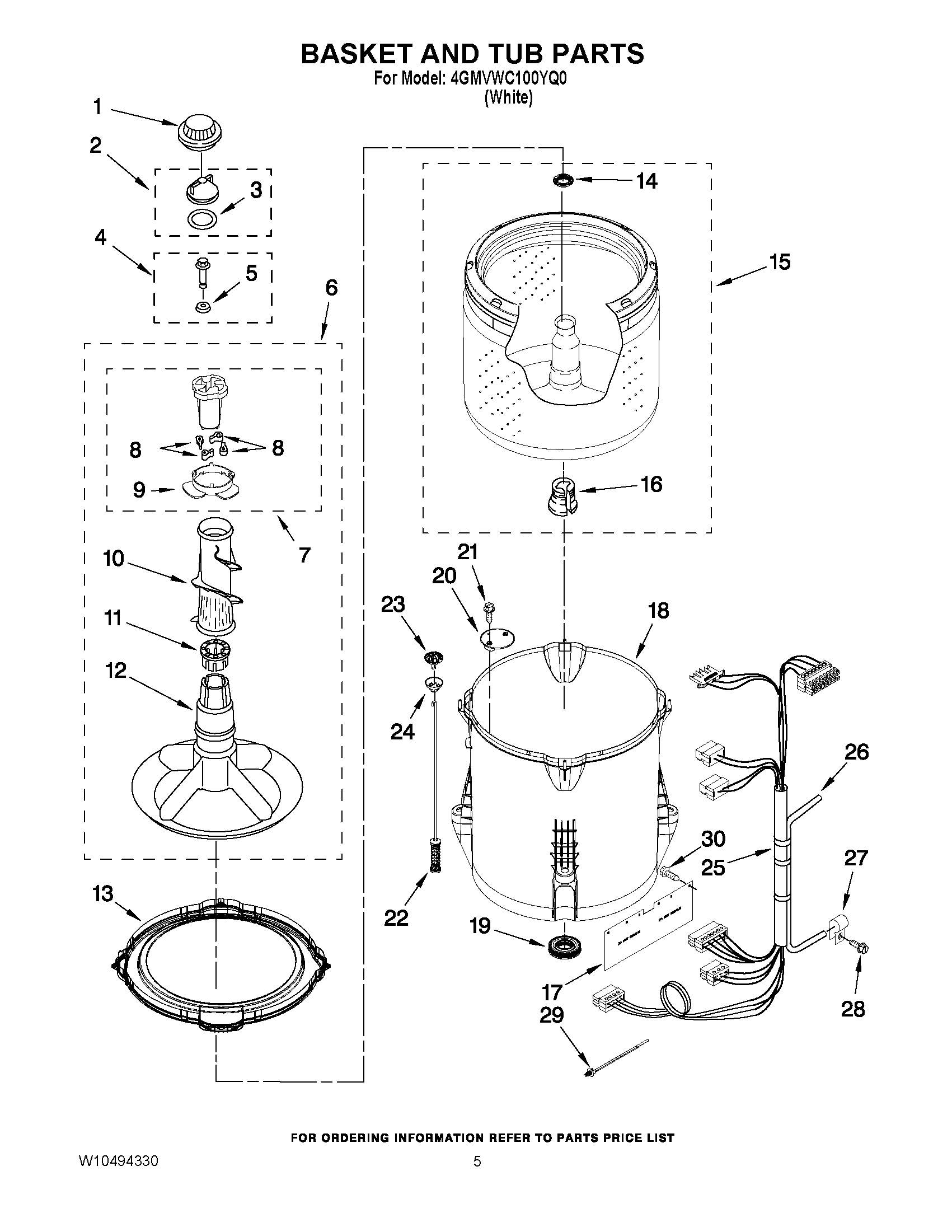 03 - BASKET AND TUB PARTS