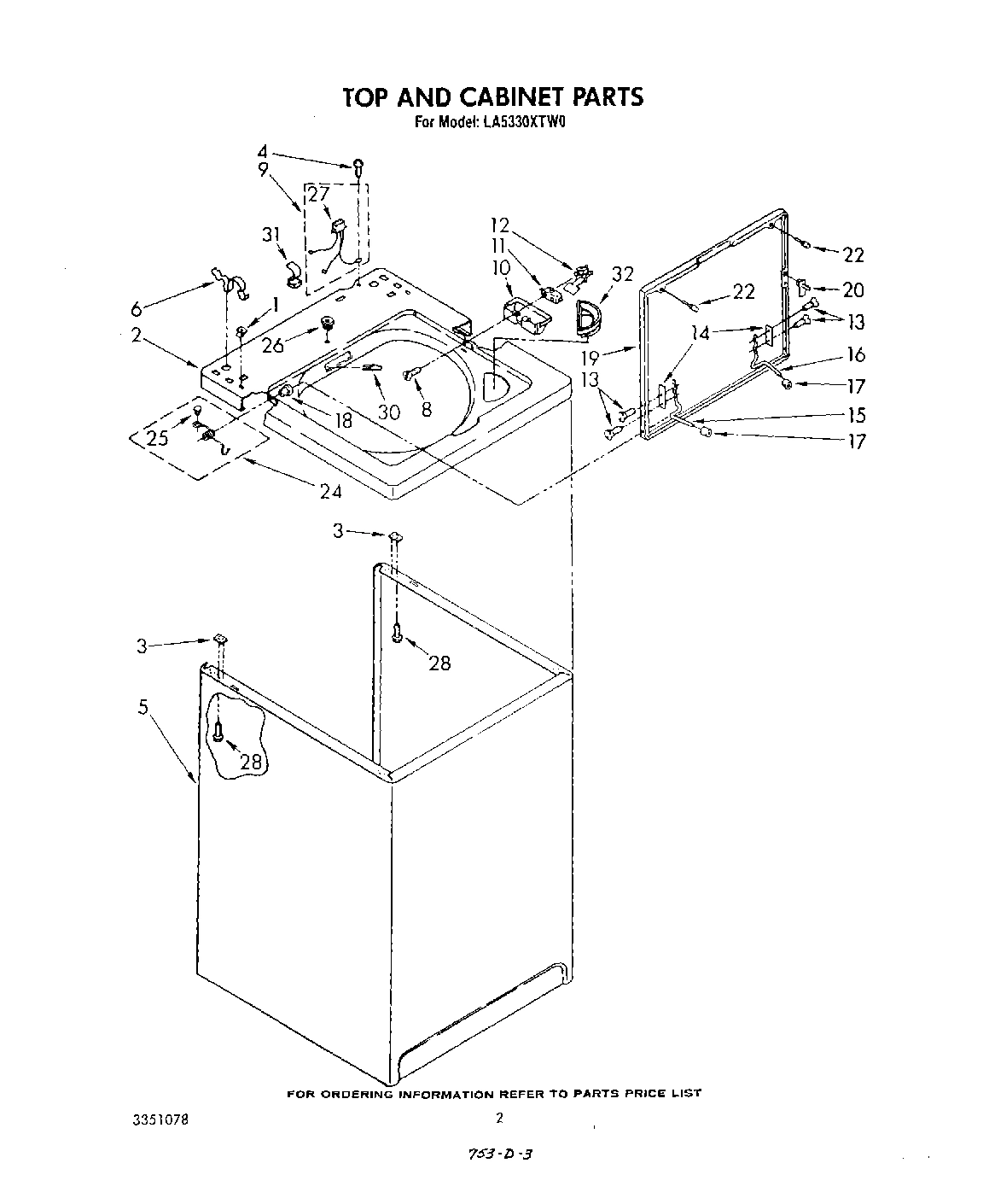 02 - TOP AND CABINET , LITERATURE AND OPTIONAL