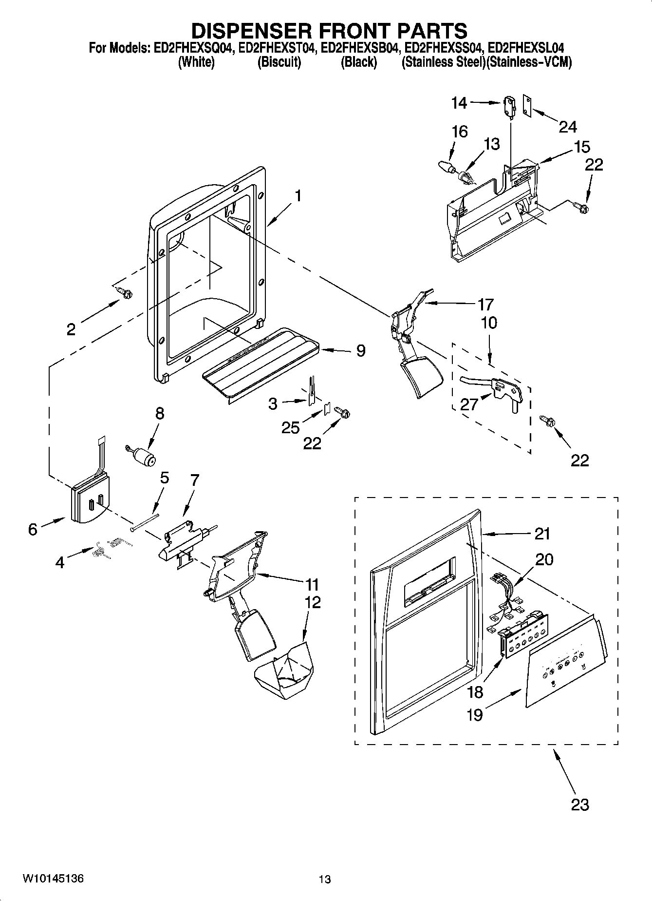 08 - DISPENSER FRONT PARTS