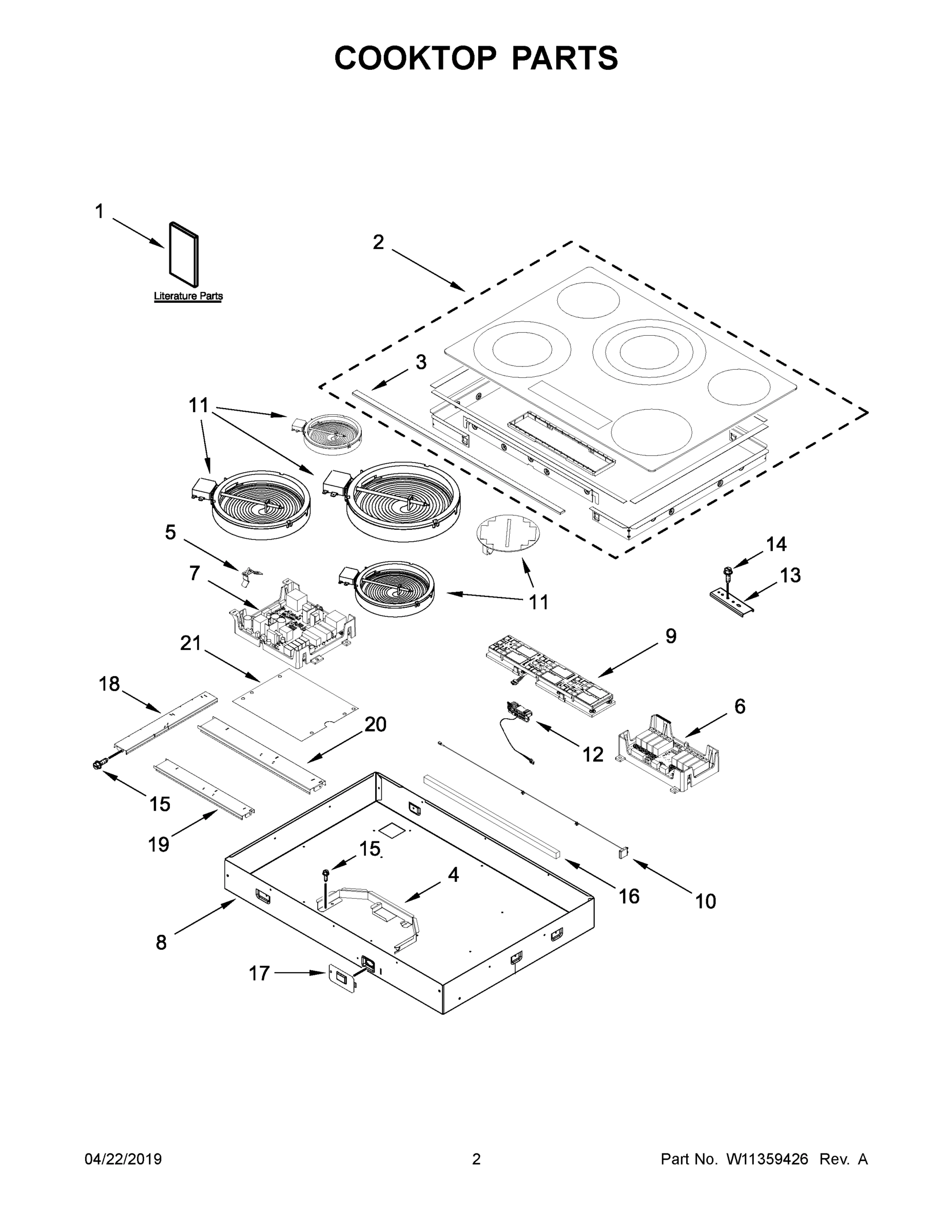 02 - COOKTOP PARTS