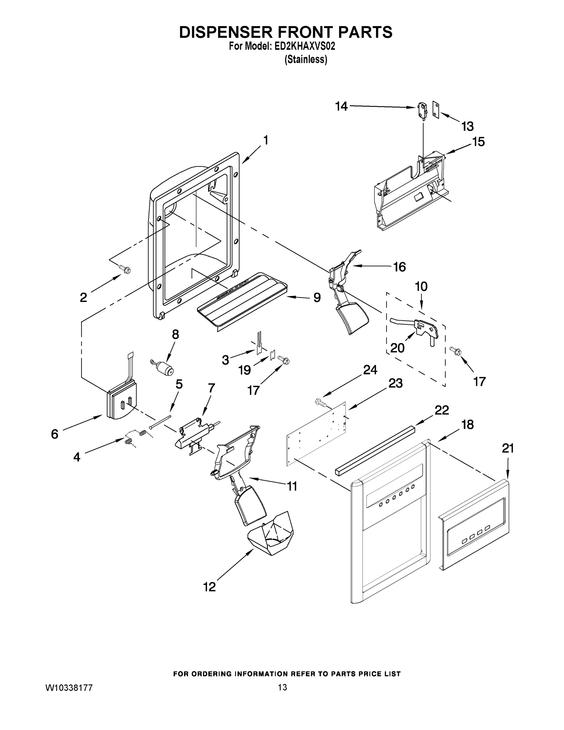 08 - DISPENSER FRONT PARTS
