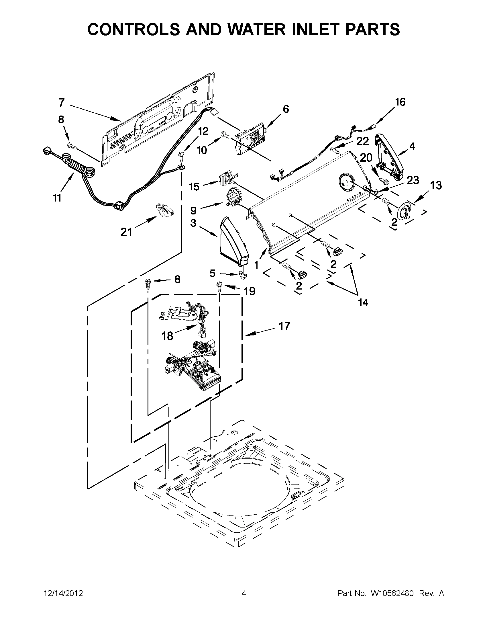02 - CONTROLS AND WATER INLET PARTS