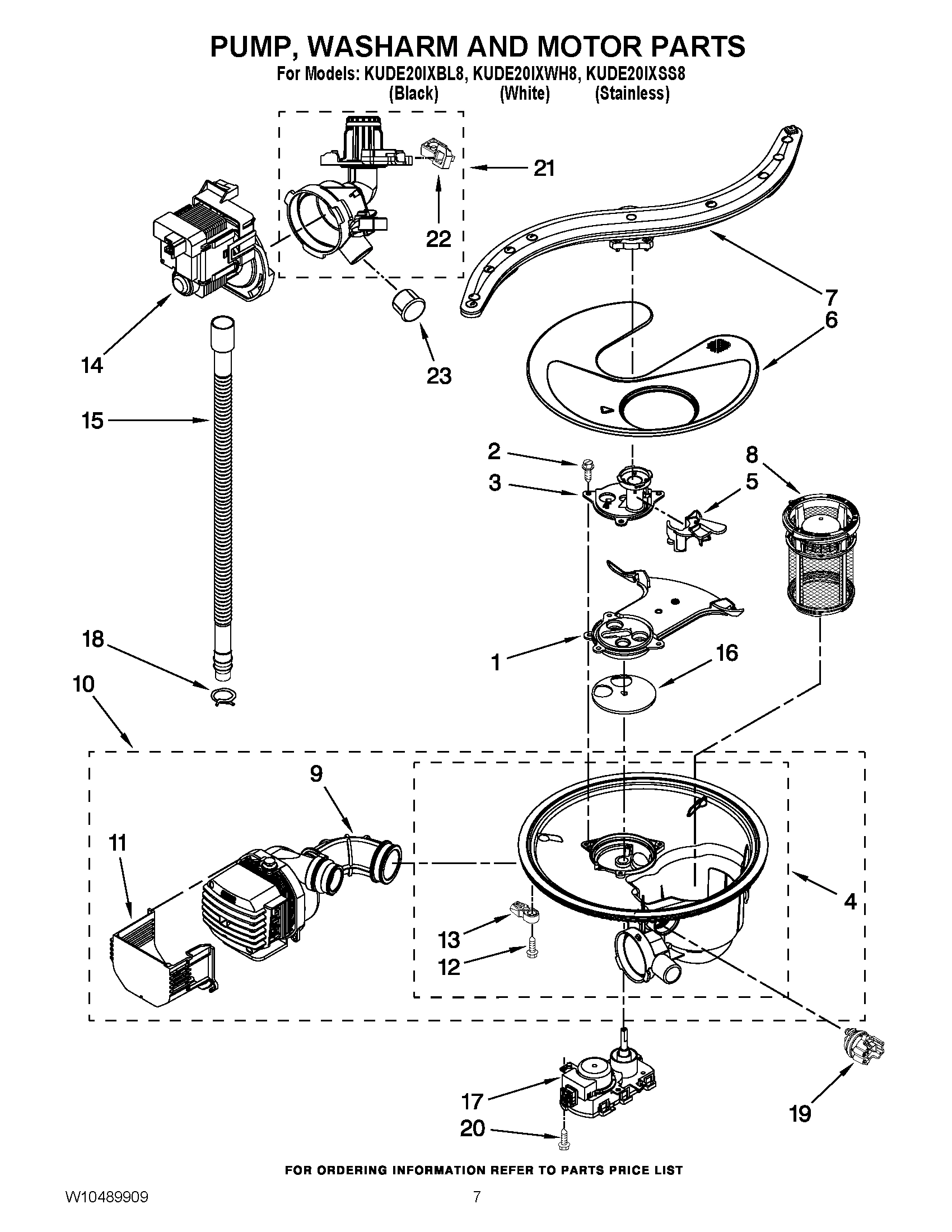 06 - PUMP, WASHARM AND MOTOR PARTS