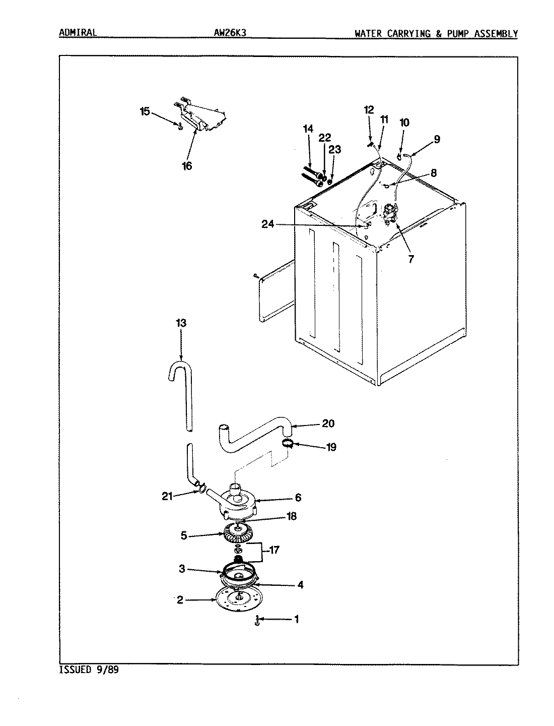 11 - WATER CARRYING & PUMP ASSY. (REV. A-D)