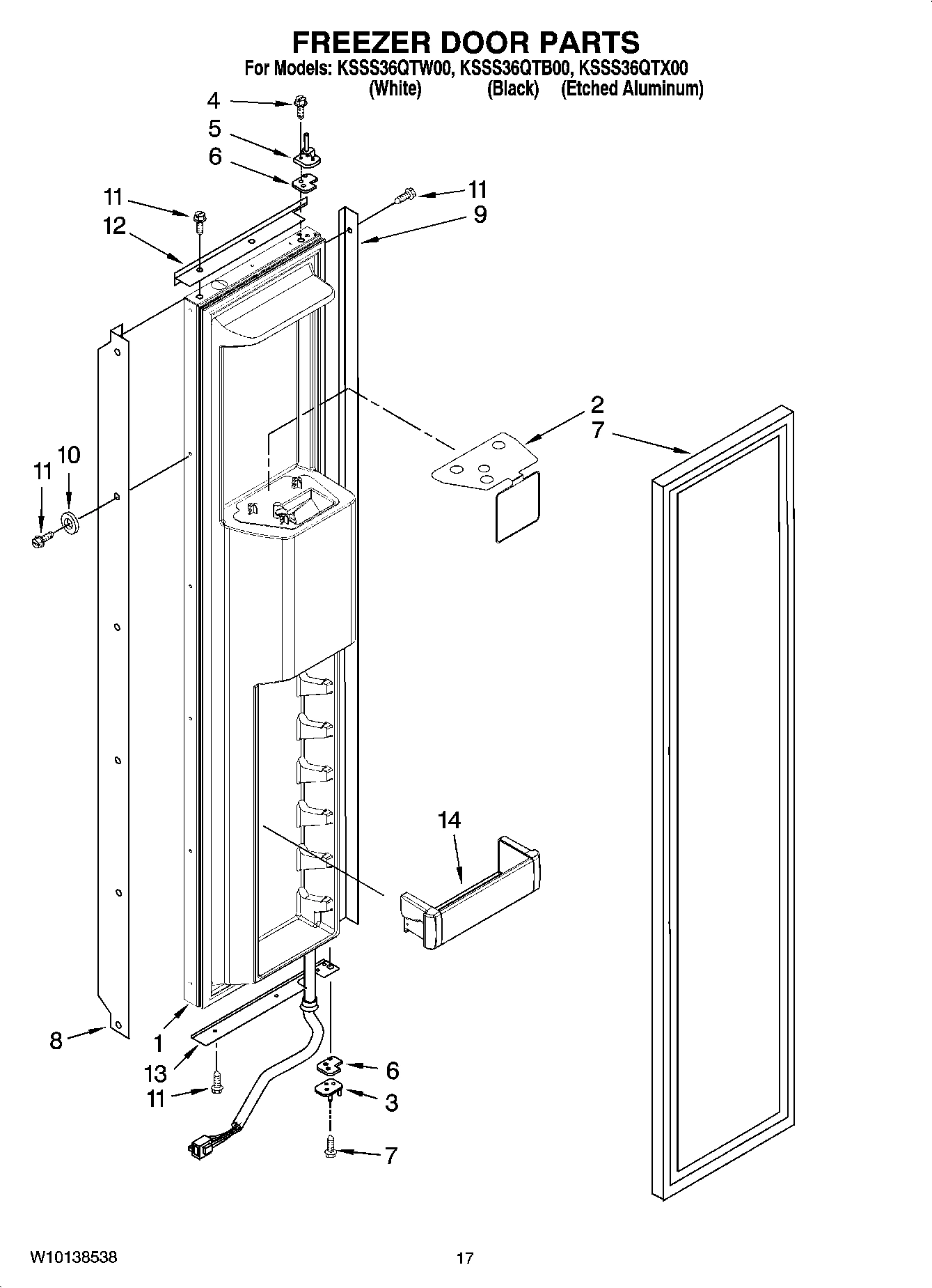 11 - FREEZER DOOR PARTS