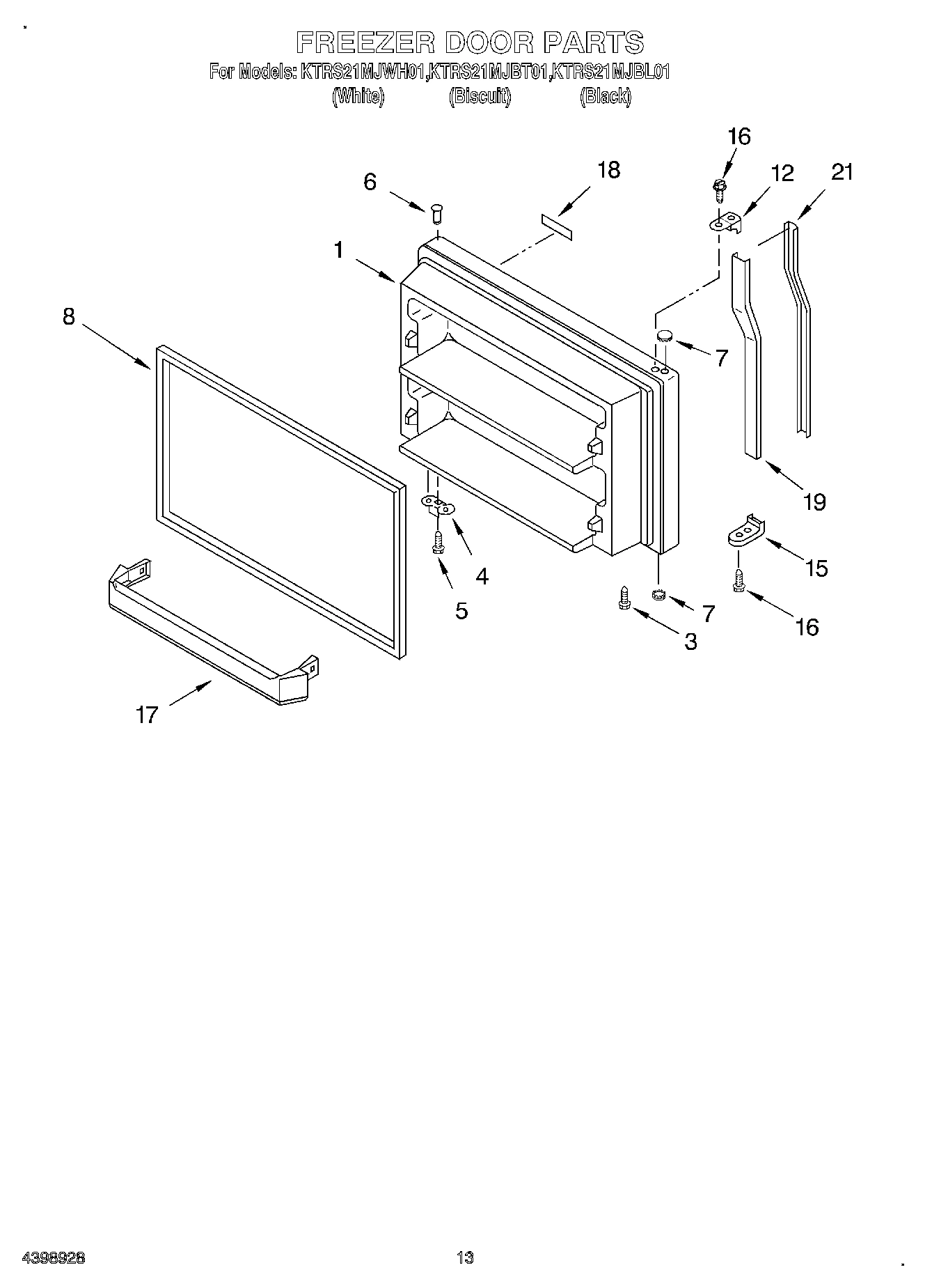 07 - FREEZER DOOR, OPTIONAL