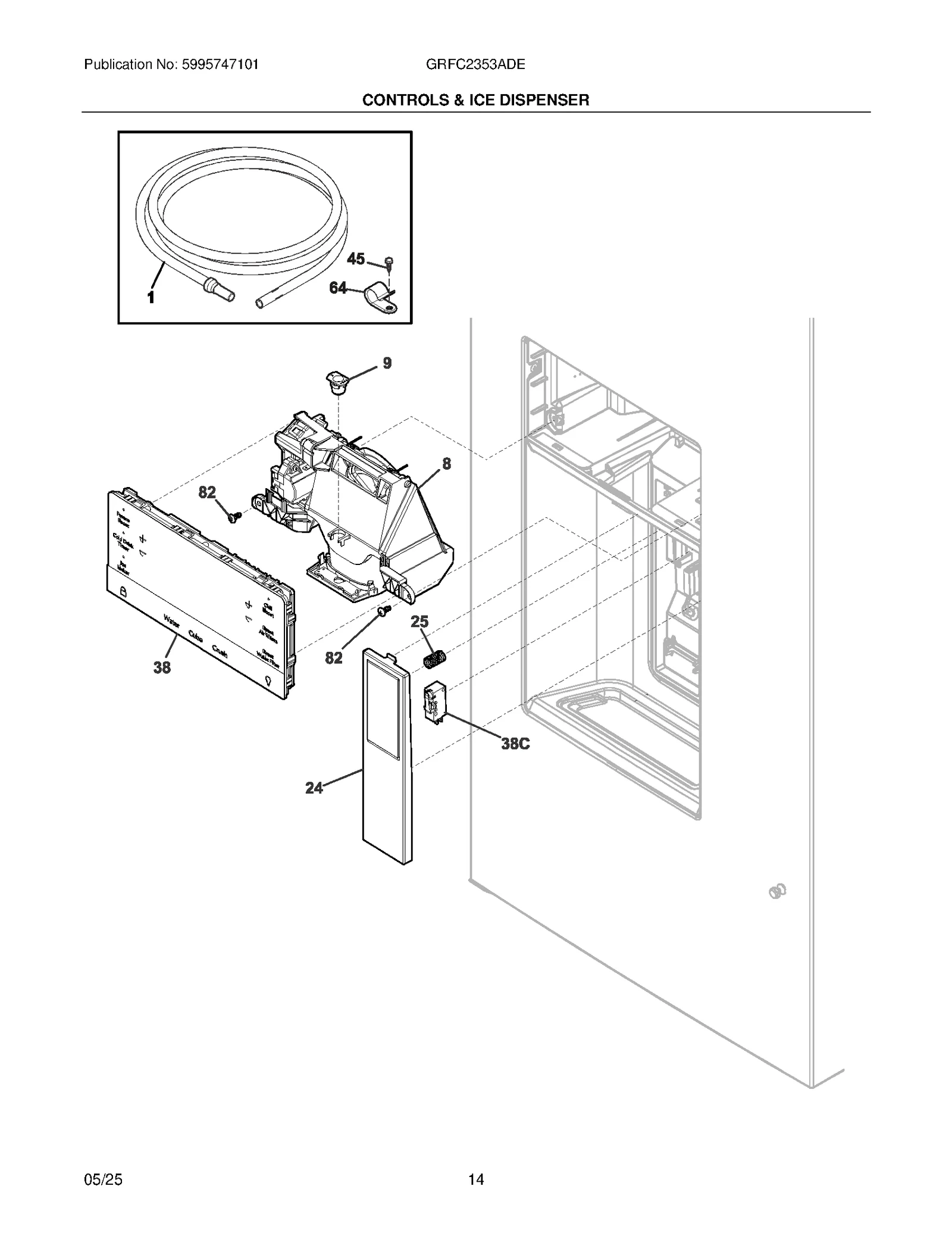 CONTROLS & ICE DISPENSER