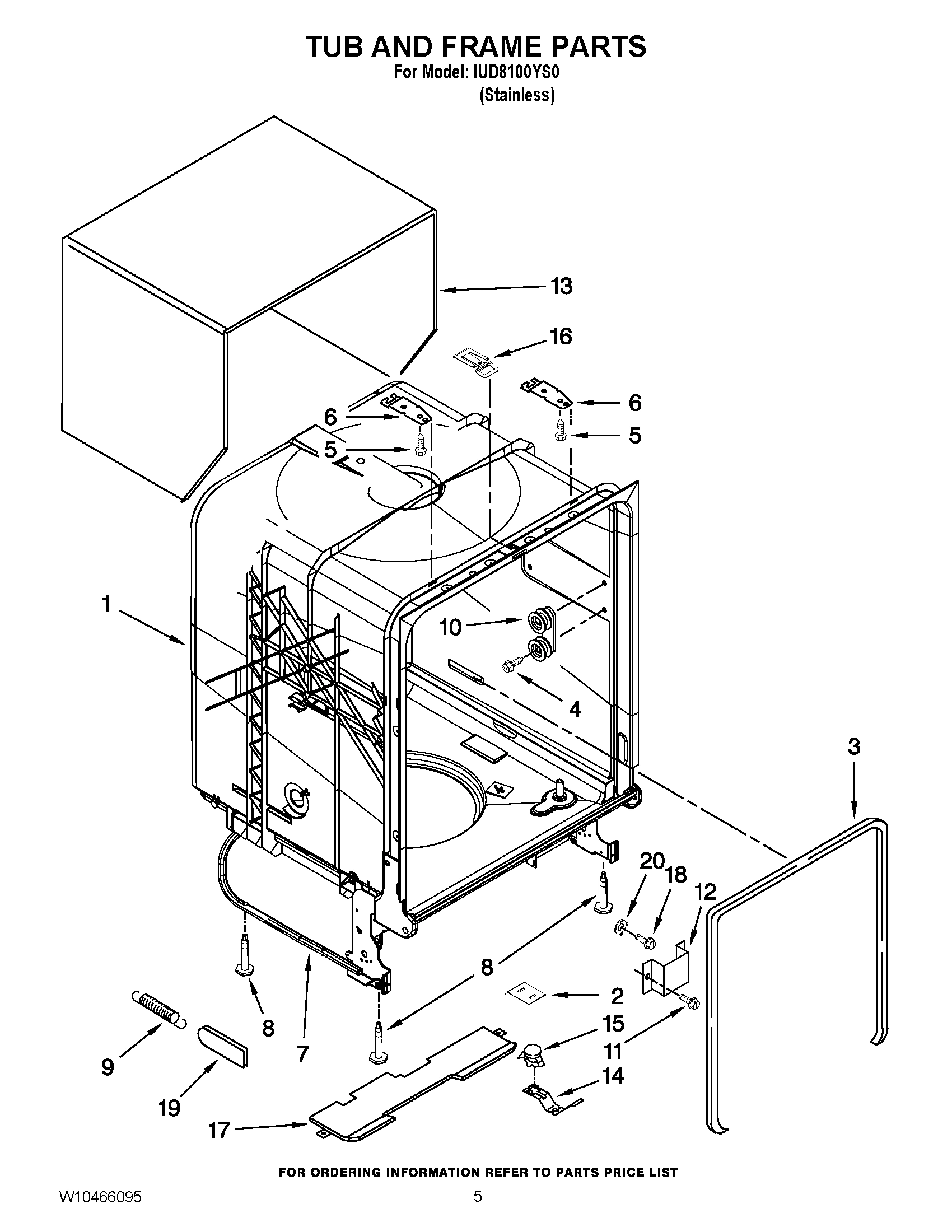 05 - TUB AND FRAME PARTS