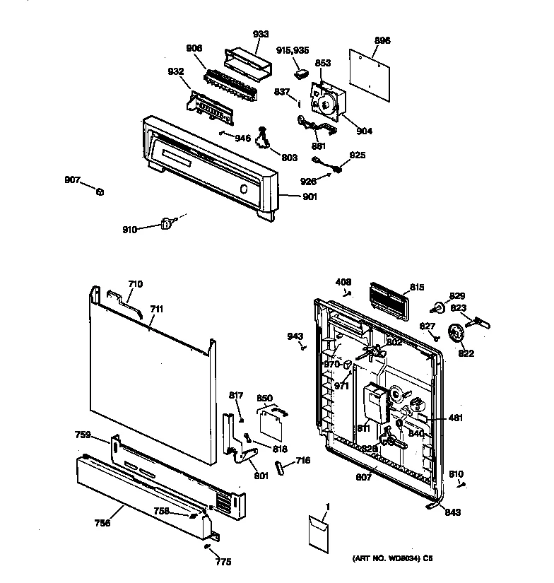 ESCUTCHEON & DOOR ASSEMBLY