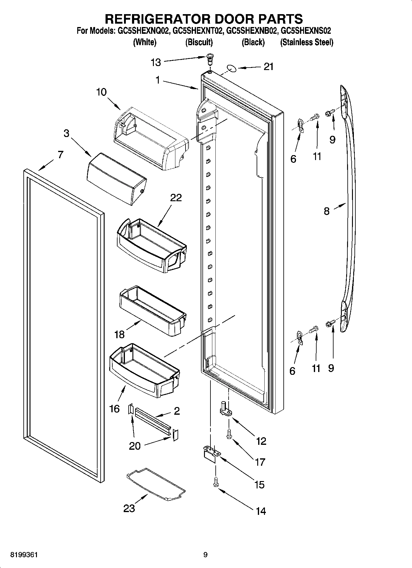 06 - REFRIGERATOR DOOR PARTS