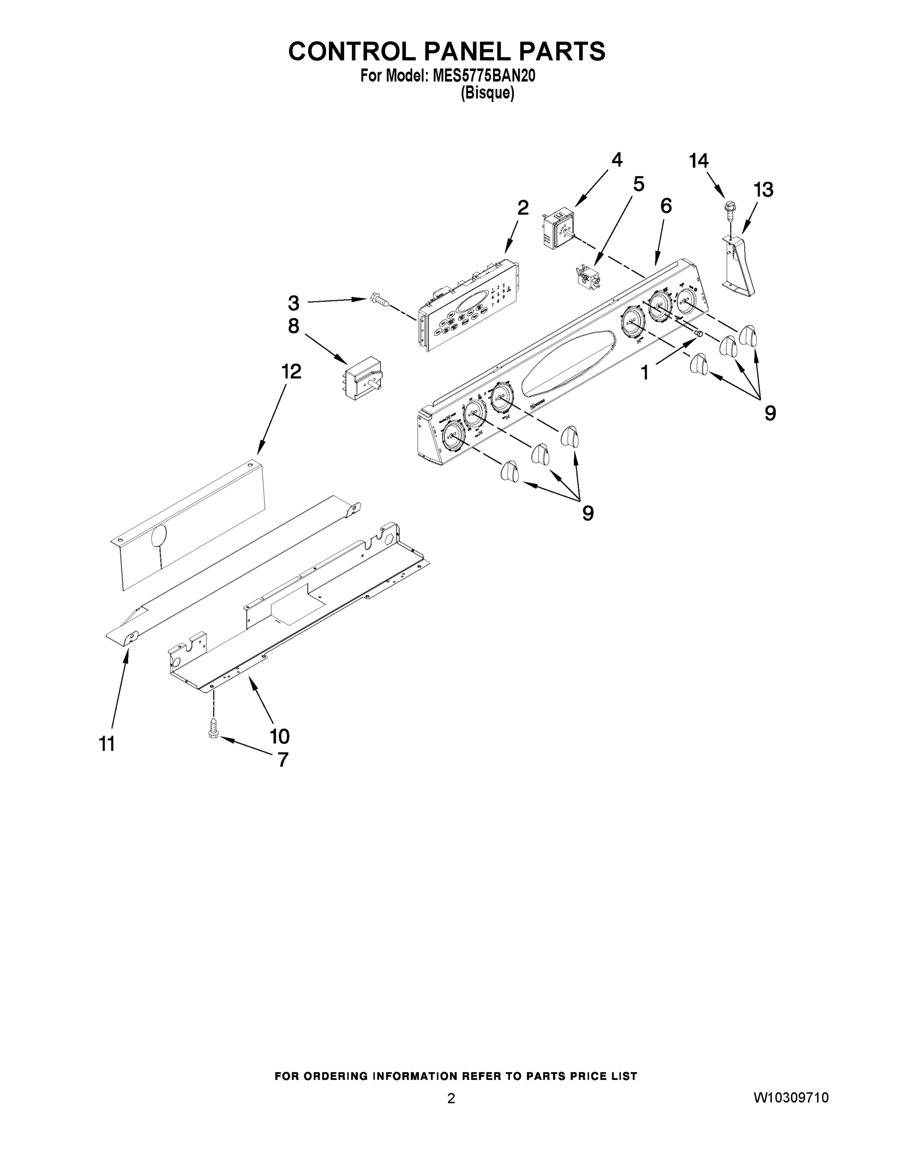 02 - CONTROL PANEL PARTS