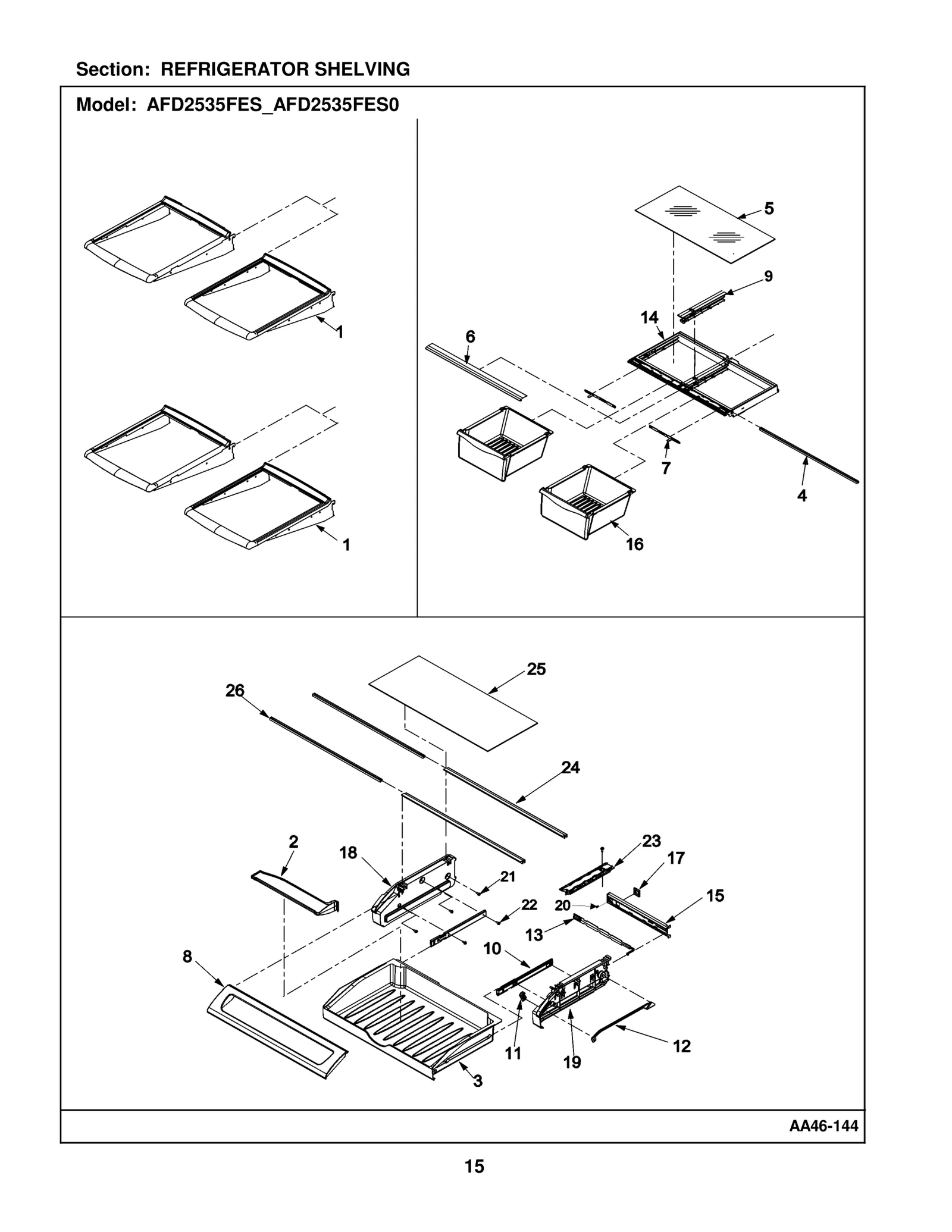 REFRIGERATOR SHELVING