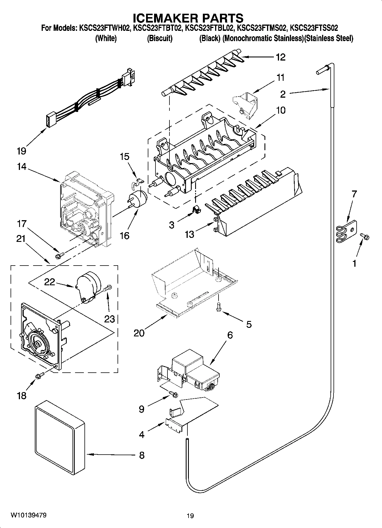 12 - ICEMAKER PARTS, OPTIONAL PARTS (NOT INCLUDED)