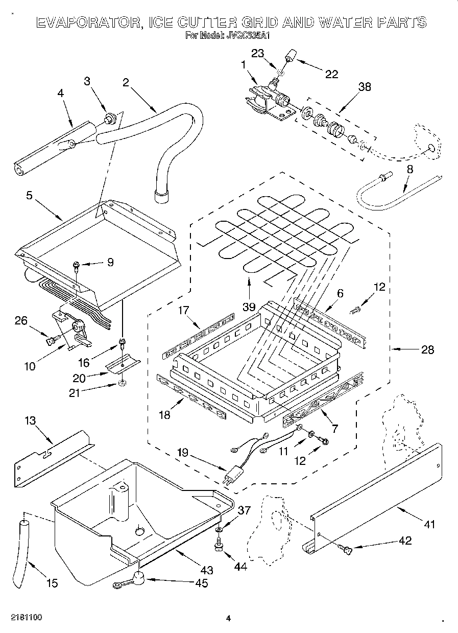 03 - EVAPORATOR, ICE CUTTER GRID AND WATER