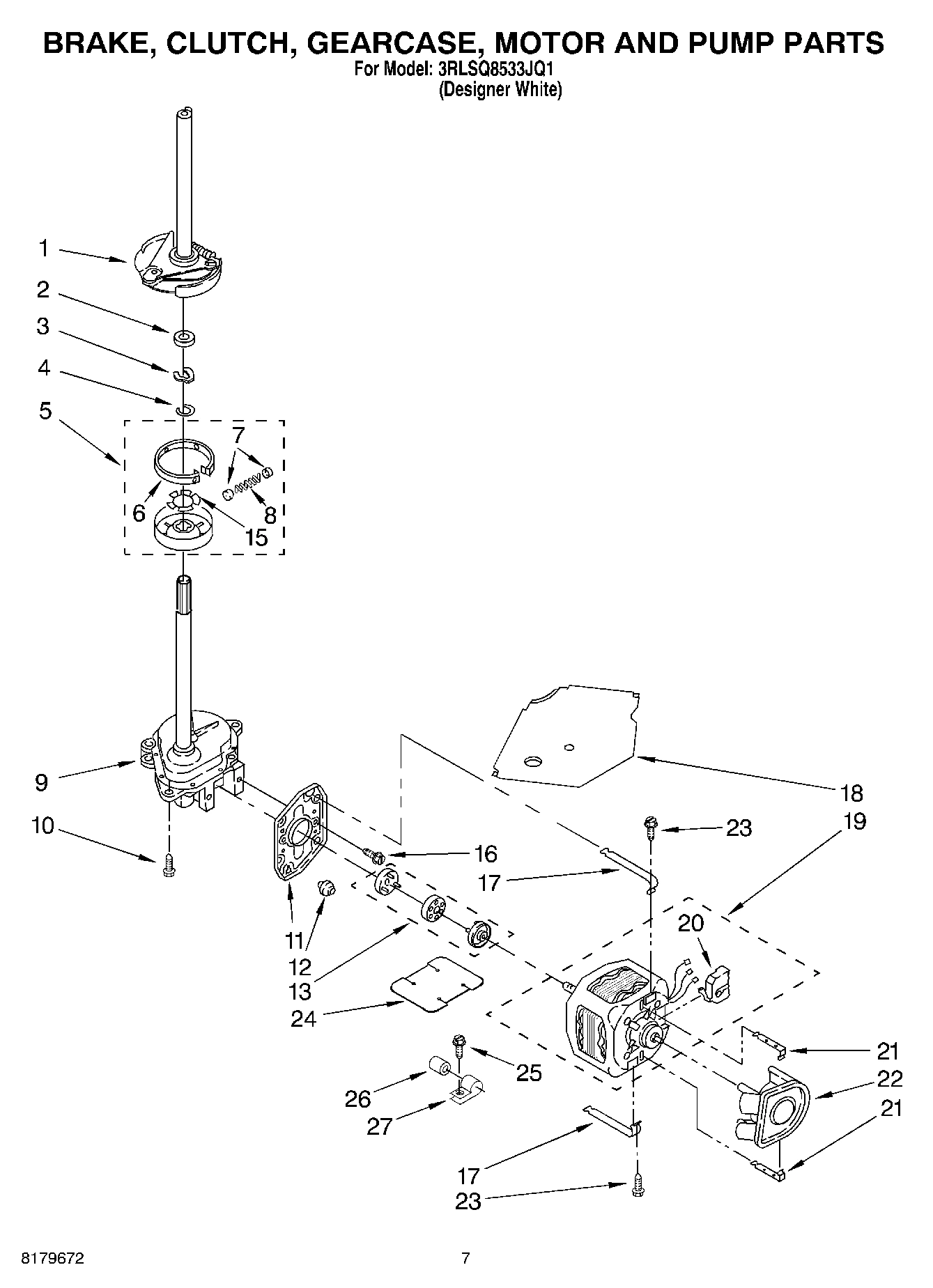 04 - BRAKE, CLUTCH, GEARCASE, MOTOR AND PUMP