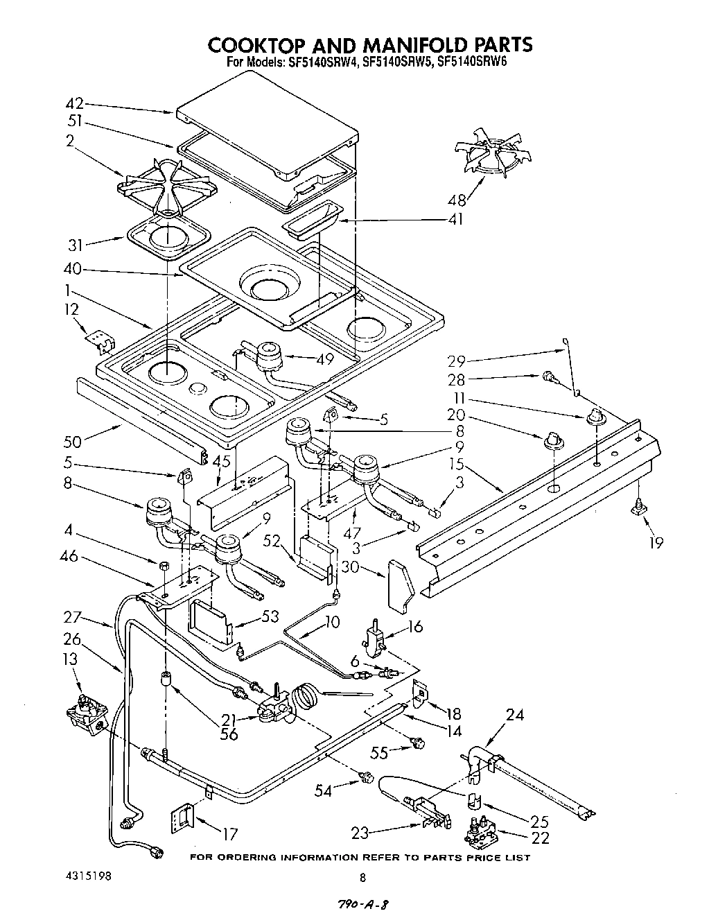 07 - COOKTOP AND MANIFOLD , LIT/OPTIONAL