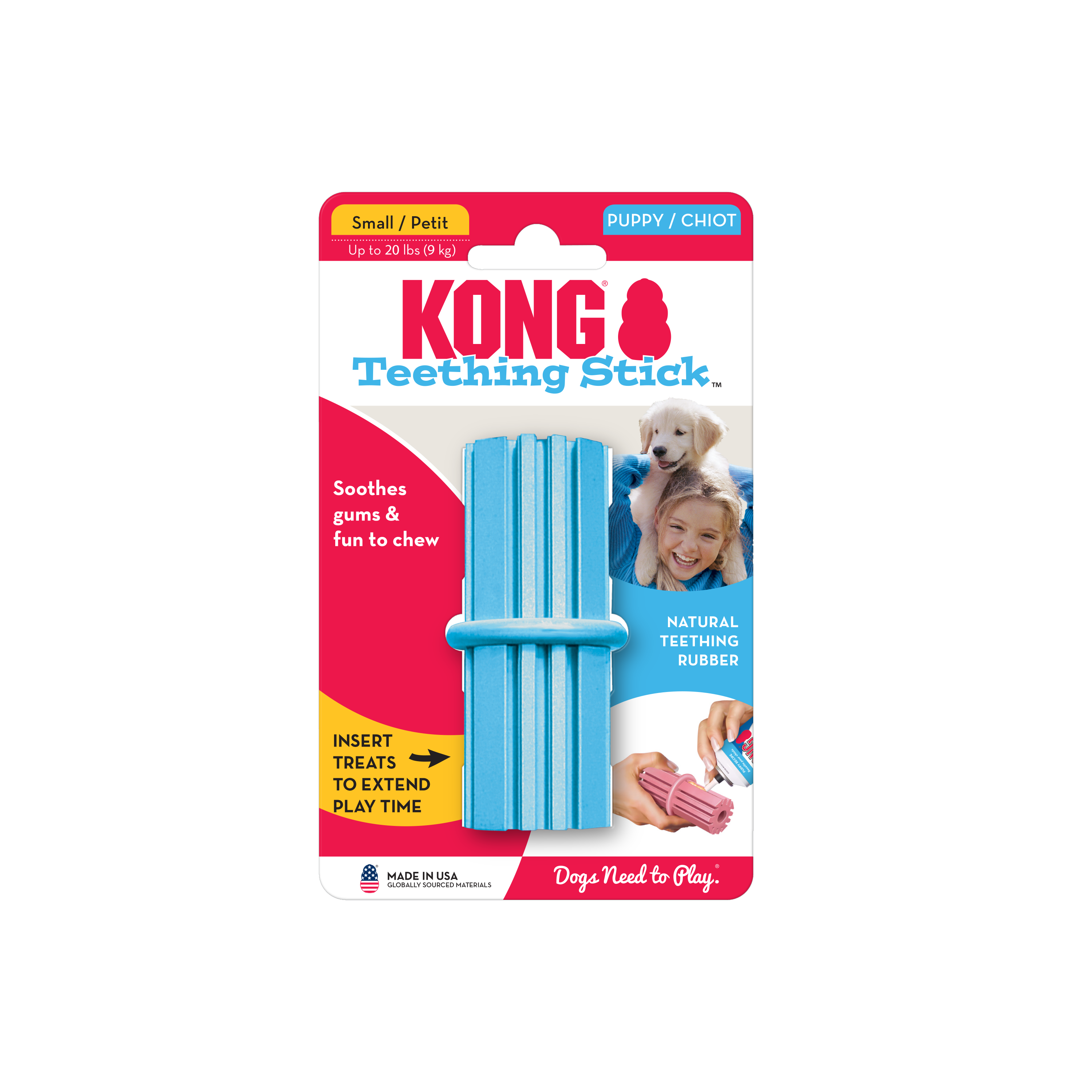 KONG Puppy Teething Stick onpack produktbillede
