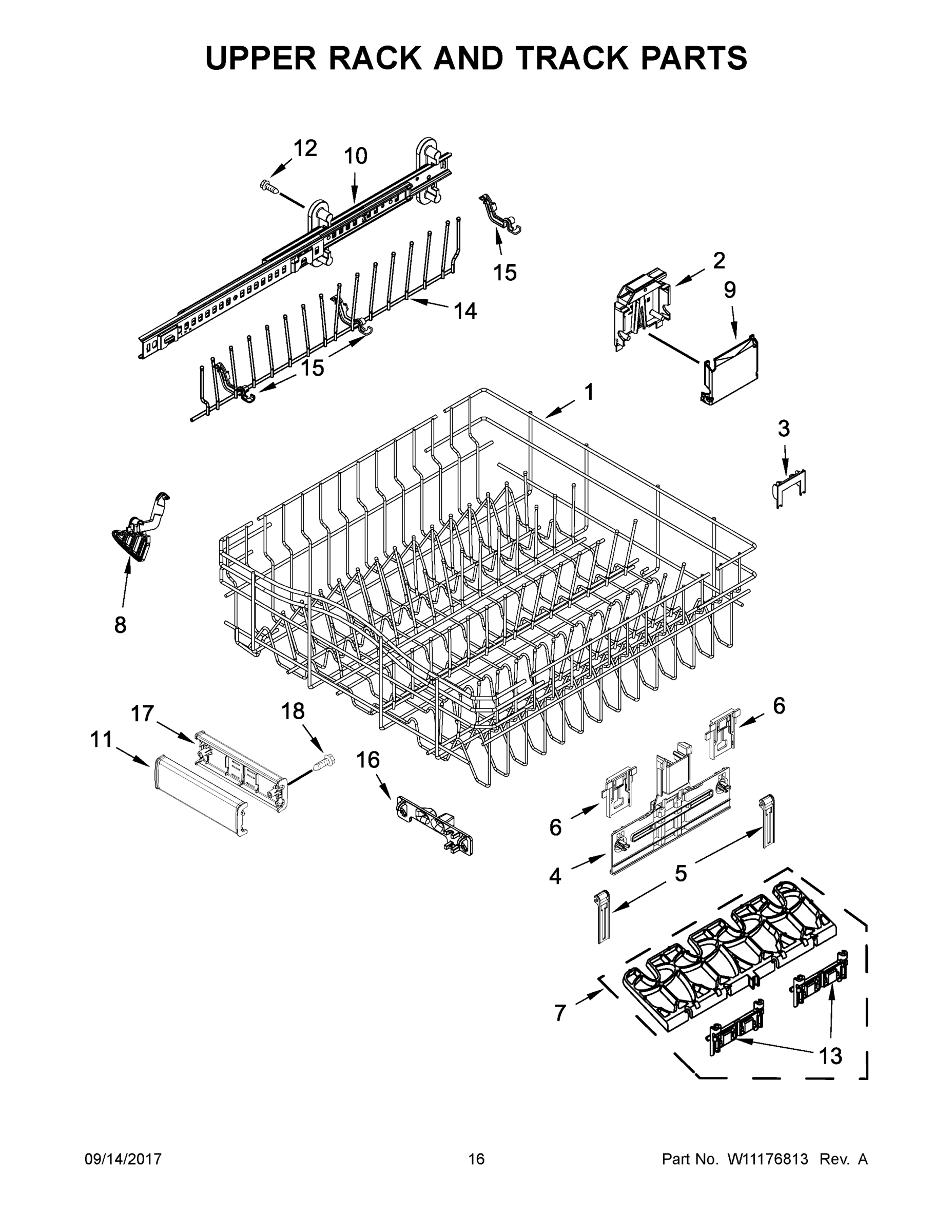 09 - UPPER RACK AND TRACK PARTS