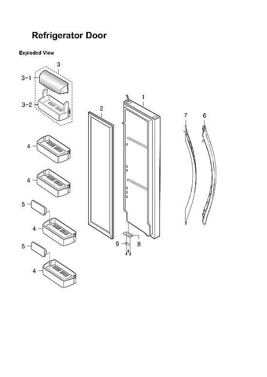 Refrigerator Door Parts