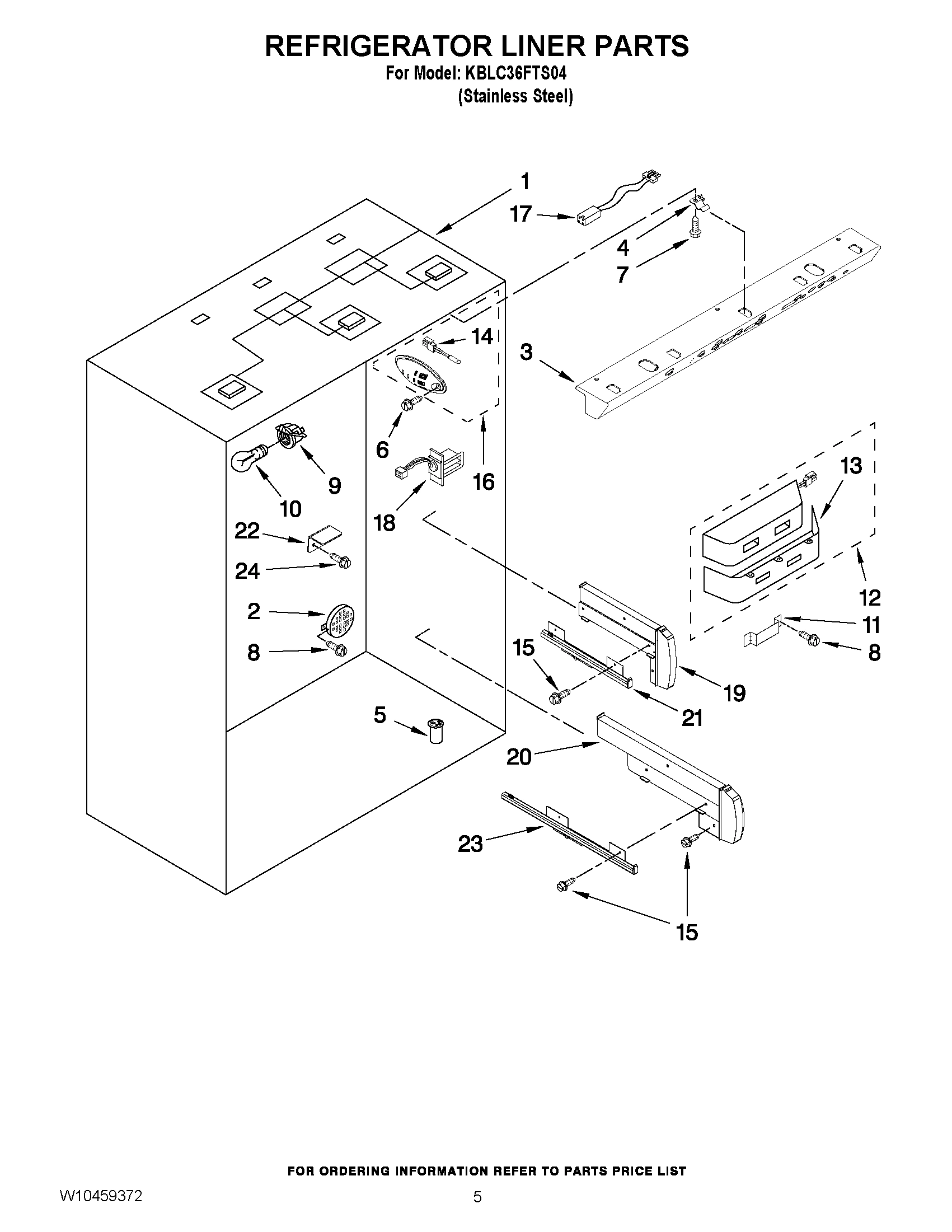 04 - REFRIGERATOR LINER PARTS