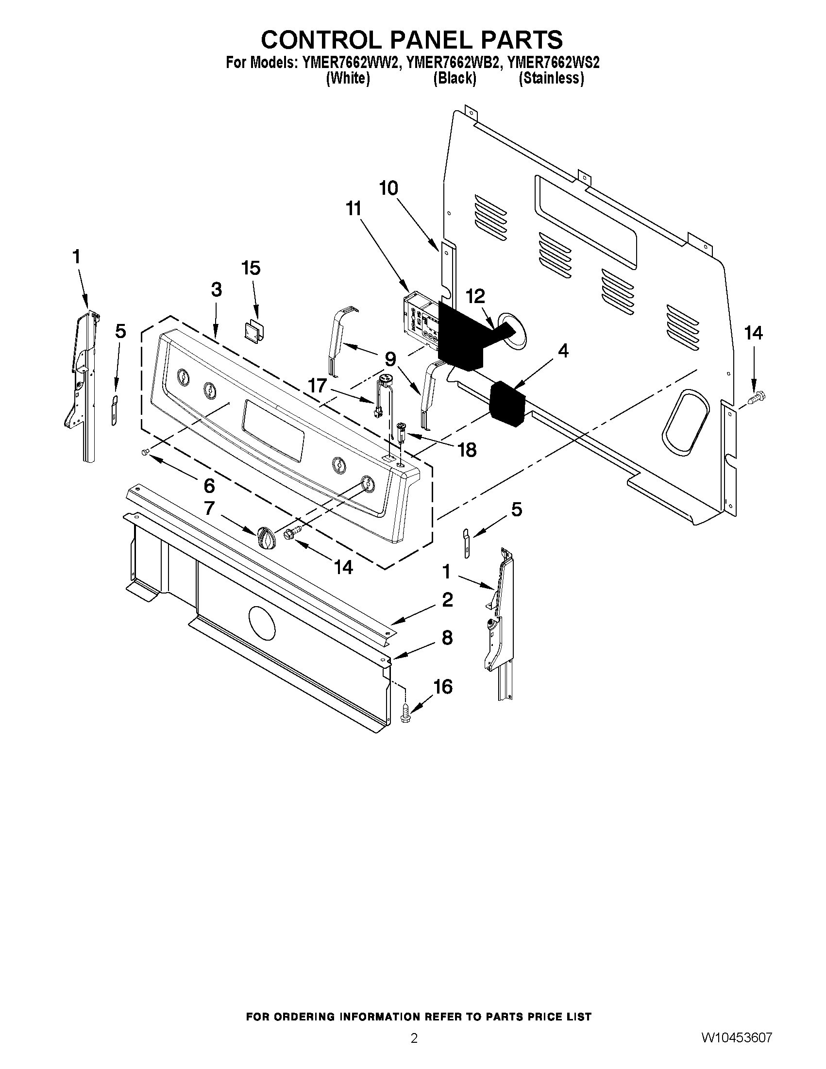 02 - CONTROL PANEL PARTS