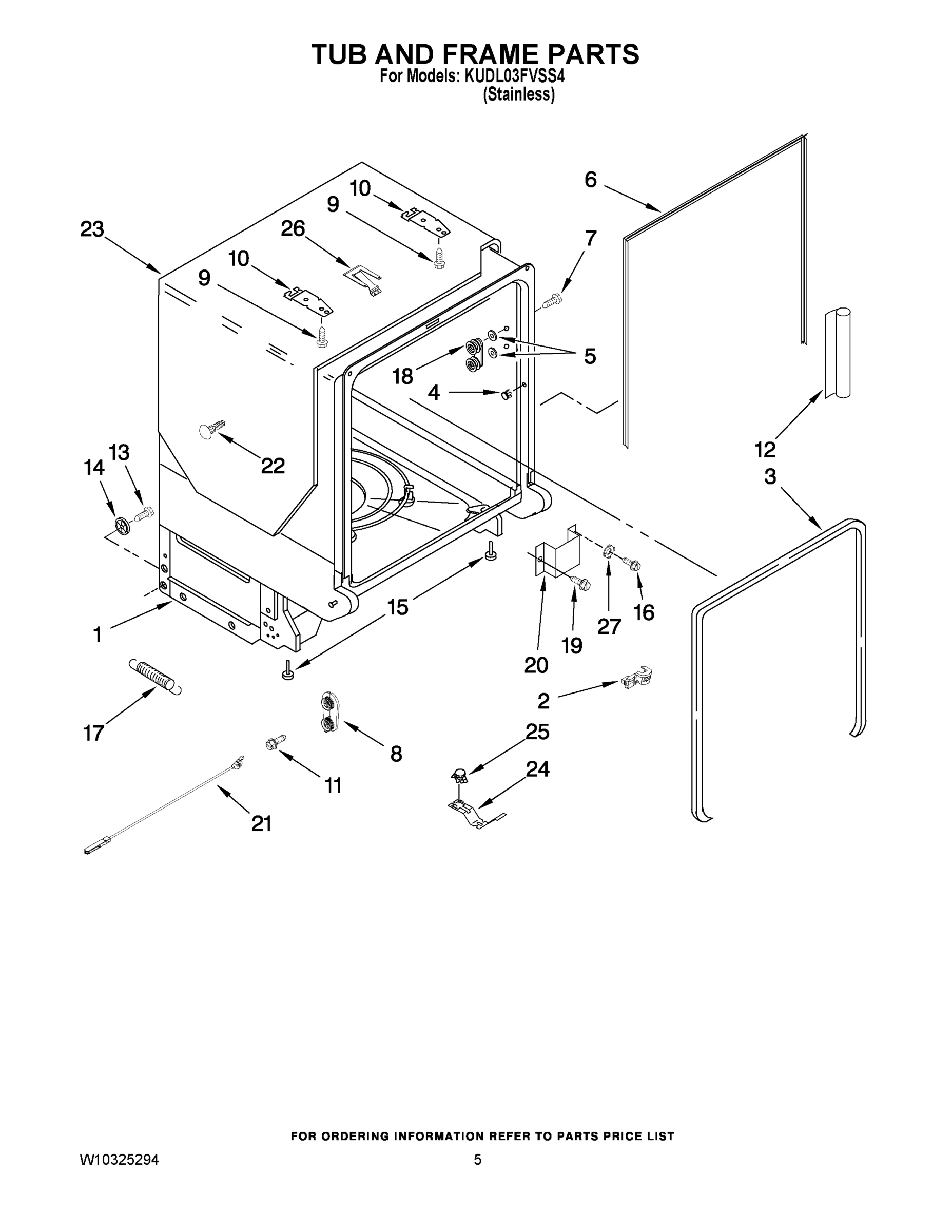 05 - TUB AND FRAME PARTS