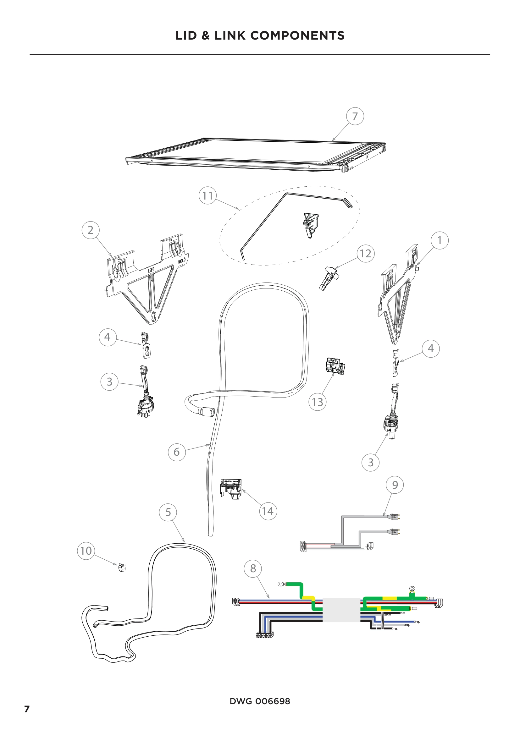 LID & LINK COMPONENTS