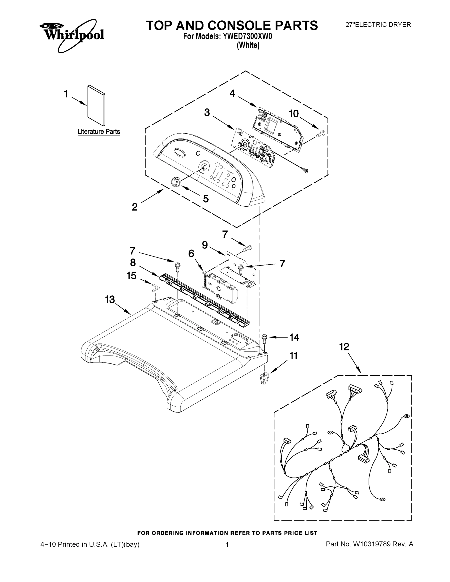 01 - TOP AND CONSOLE PARTS
