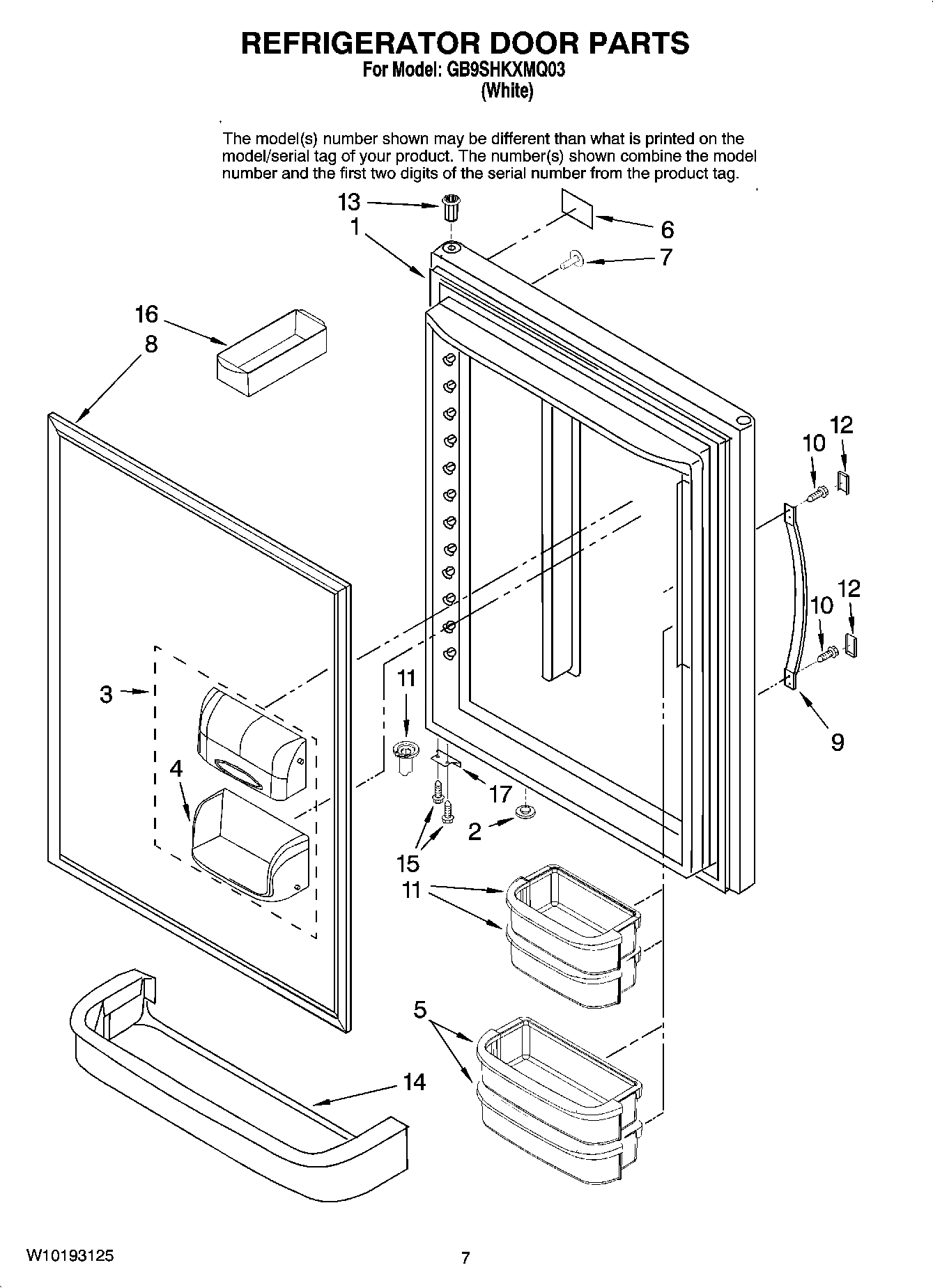 04 - REFRIGERATOR DOOR PARTS